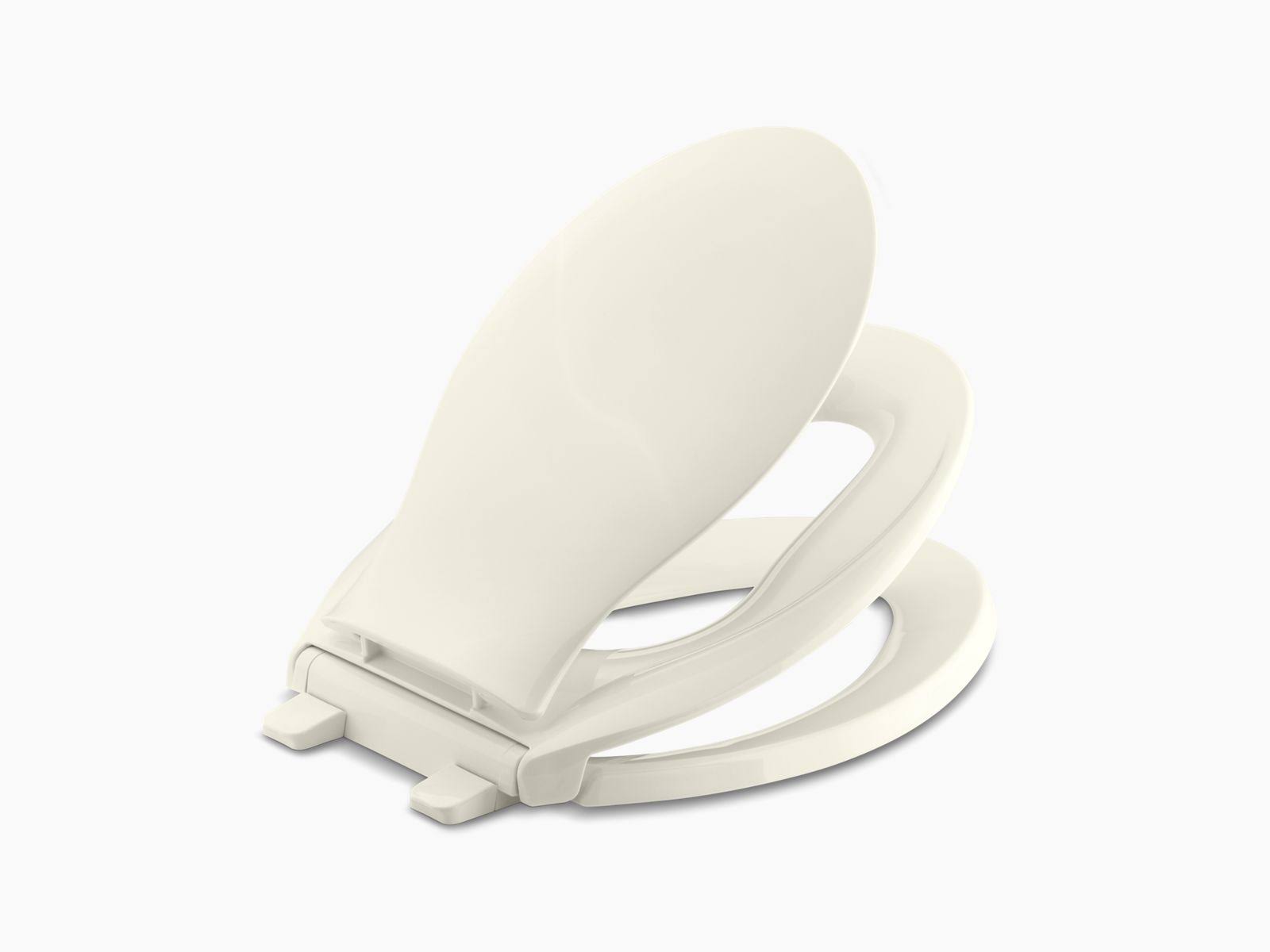 KOHLER K-4732-96 Transitions Quiet-Close with Grip-Tight Elongated Toilet Seat - Biscuit