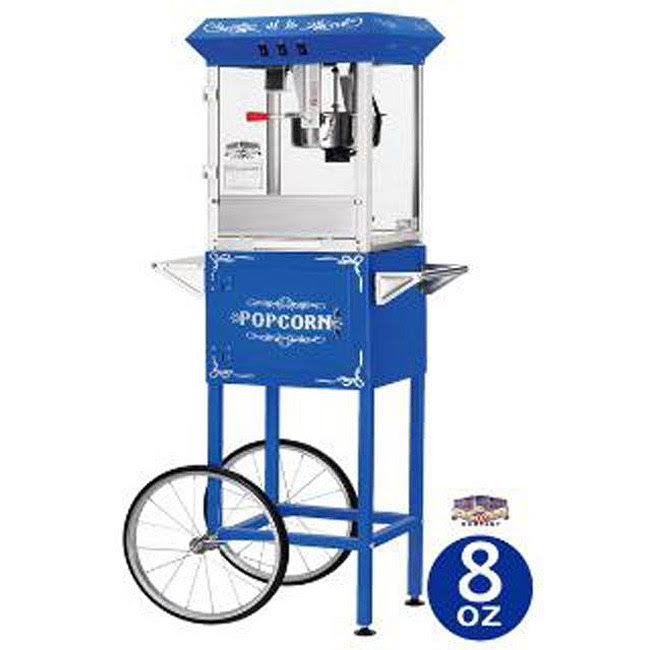 Great Northern 6098 Foundation 8oz Popcorn Machine/Cart Blue