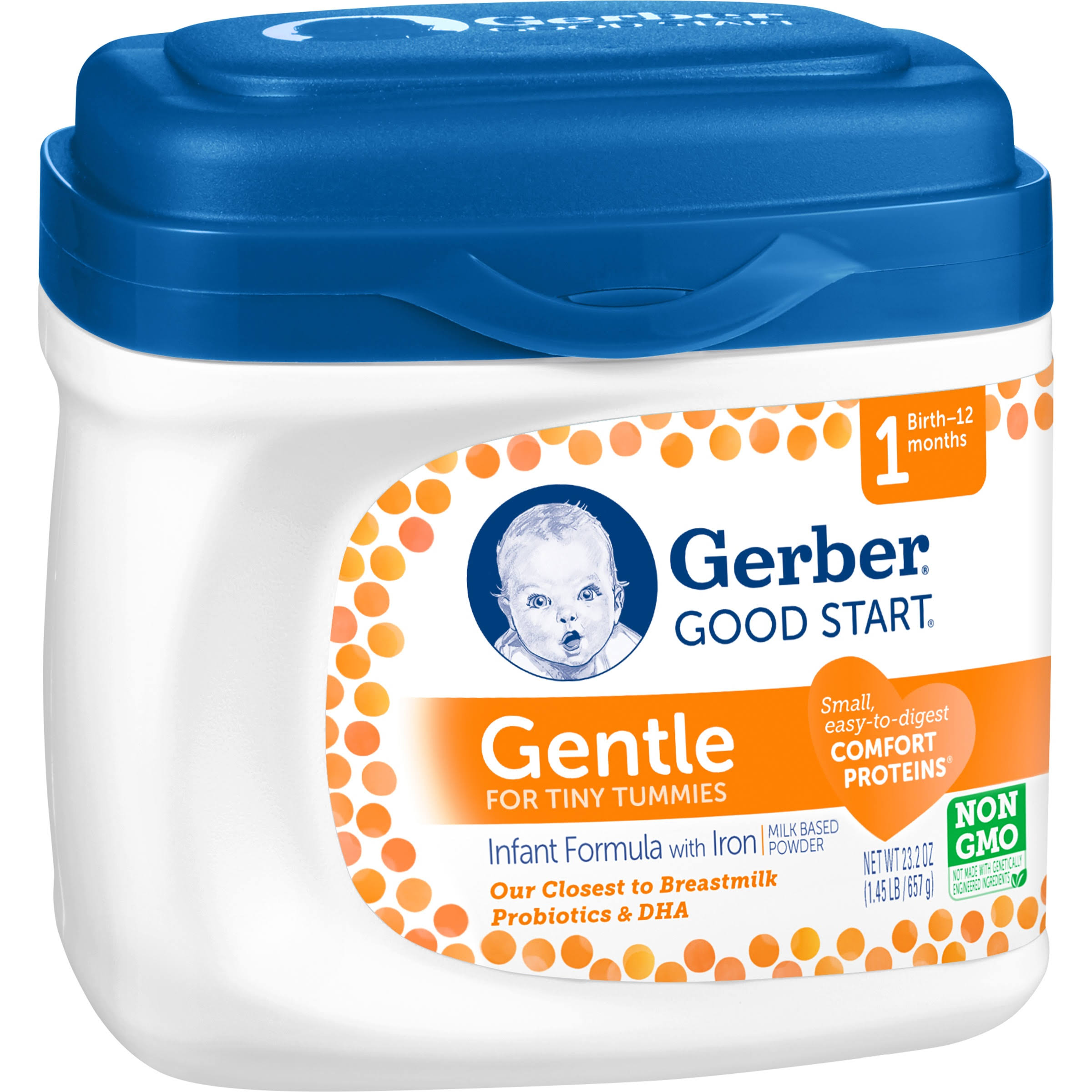 Gerber Good Start Gentle Infant Formula, Powder, 0-12 Months - 23.2 oz tub