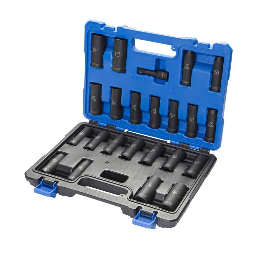Kobalt 23-Piece Standard and Metric 1/2x22 Drive 6-Point Impact Socket Set