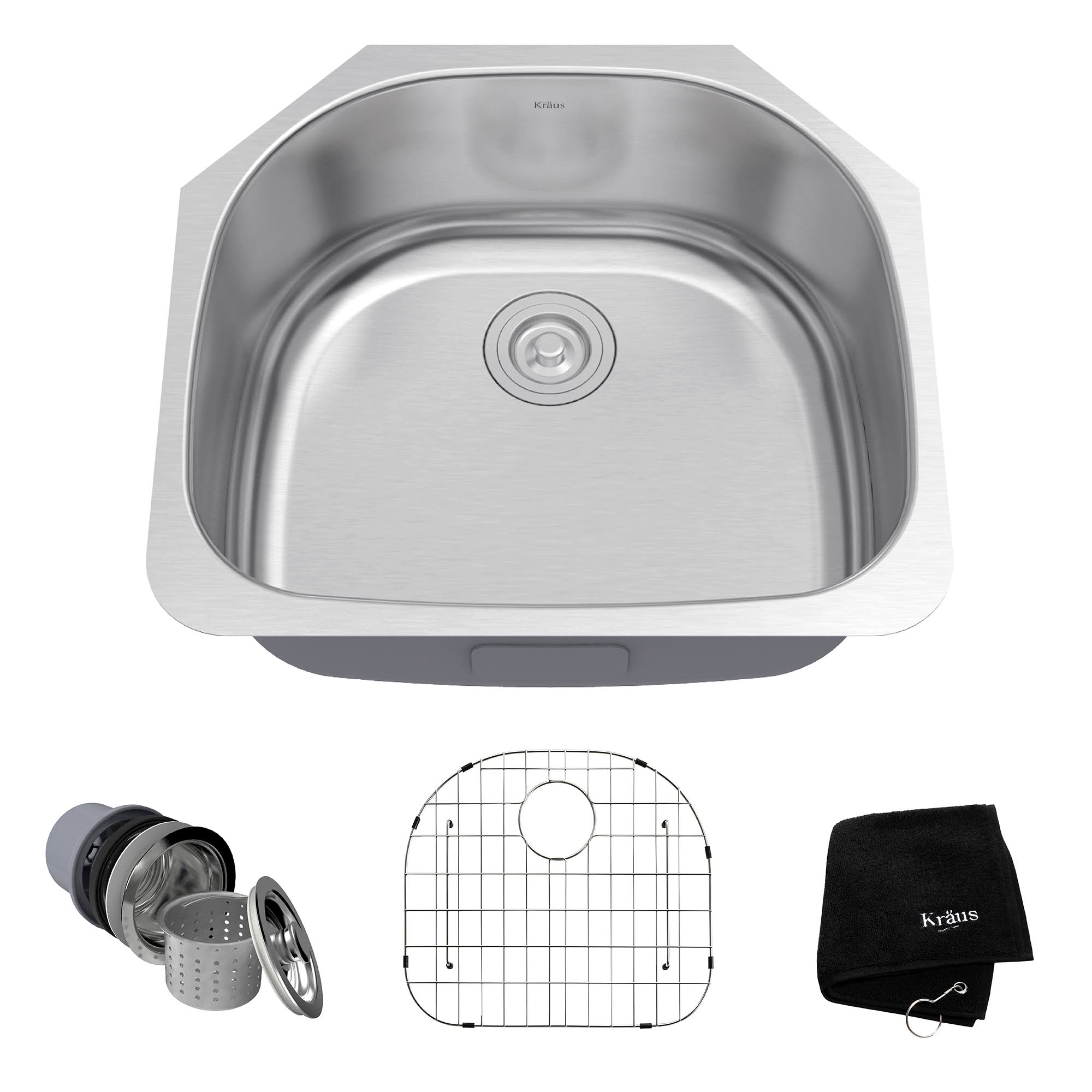 Kraus Kbu10 Stainless Steel 23x22 Undermount Single Bowl Kitchen Sink
