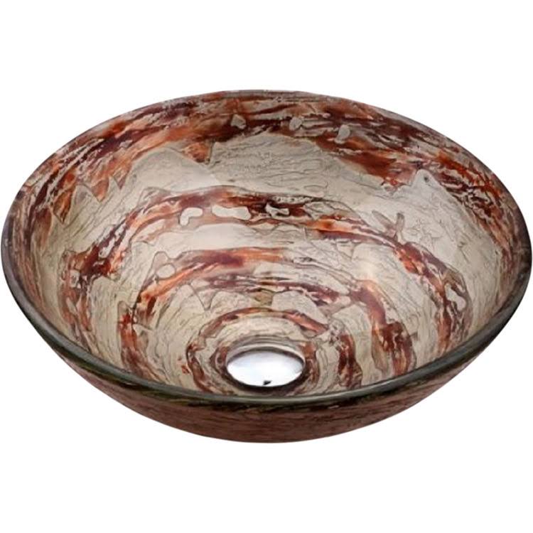 Kraus GV-651 Ares Glass Vessel Sink, Satin Nickel