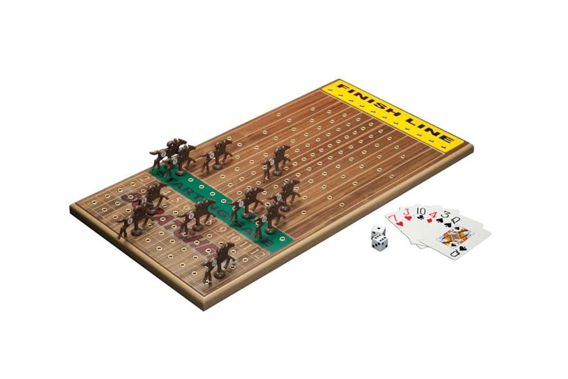 Across The Board Horseracing Gametop Board Game (Walnut)