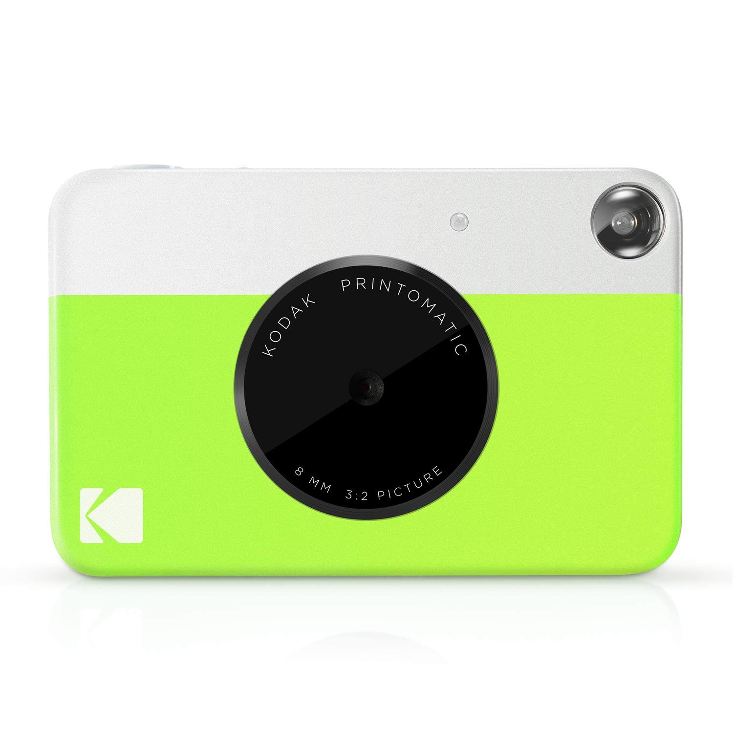 Kodak Printomatic Digital Instant Print Camera (Neon Green), Full Color Prints on