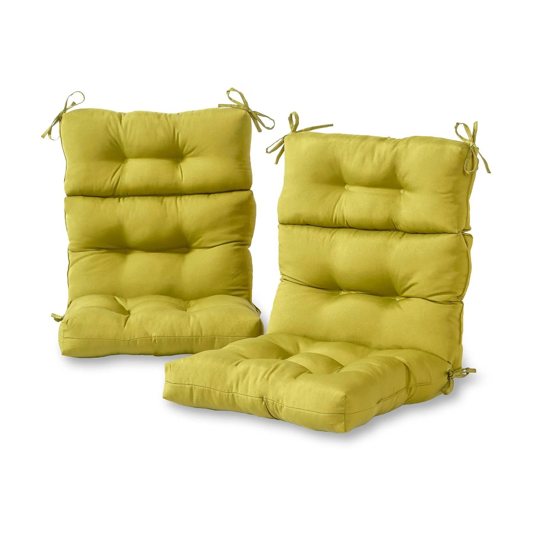 Greendale Home Fashions Outdoor High Back Chair Cushion Set of 2 Kiwi