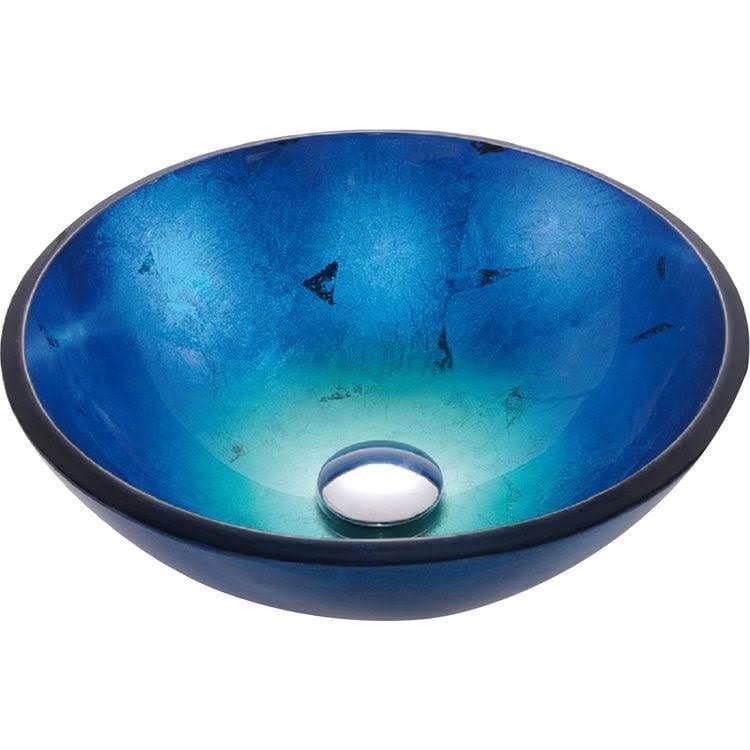 Vessel Sink Kraus GV-204-G Irruption Blue Glass/Gold
