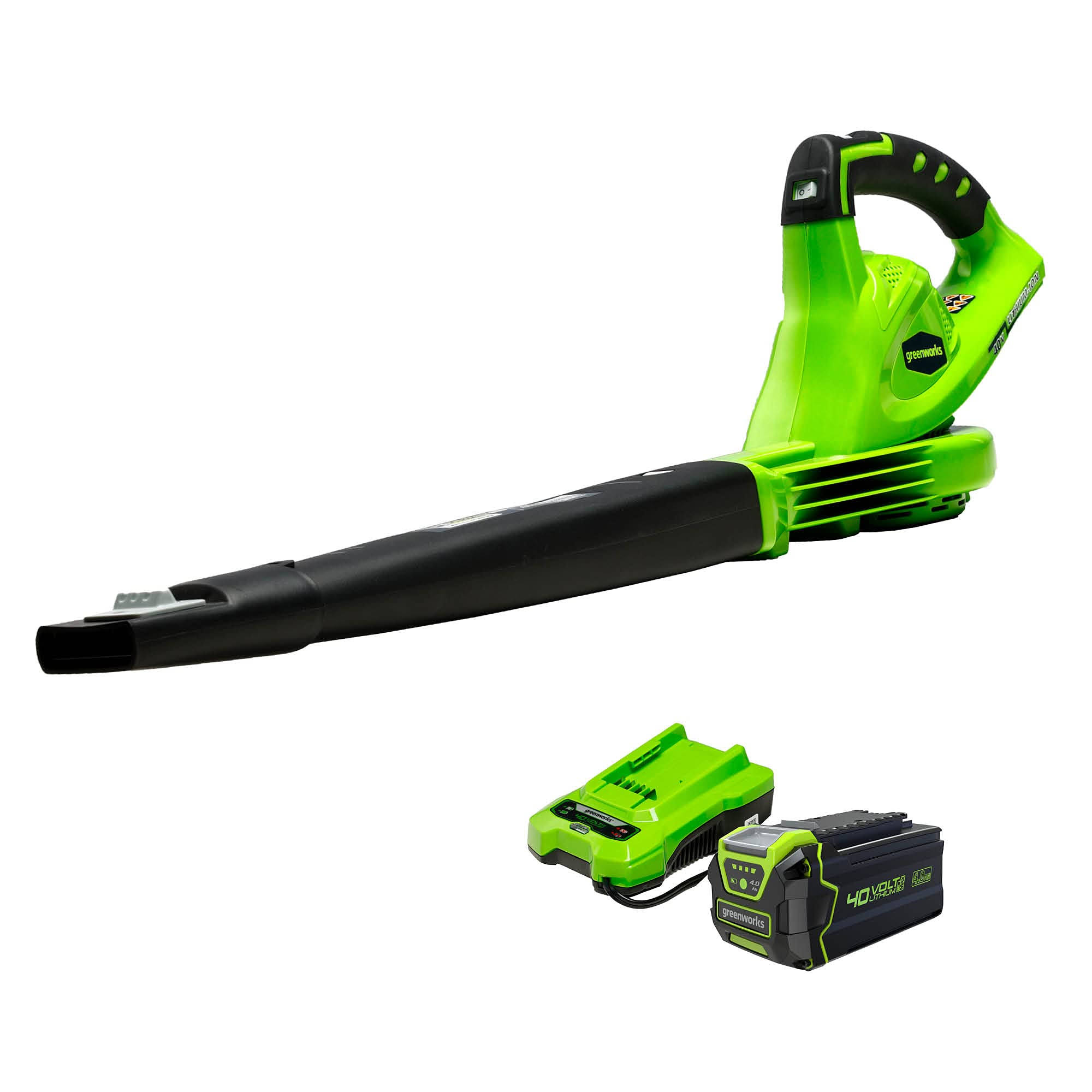 Greenworks 40V 150 MPH Cordless Leaf Blower, 4.0Ah Battery and Charger Included 24212