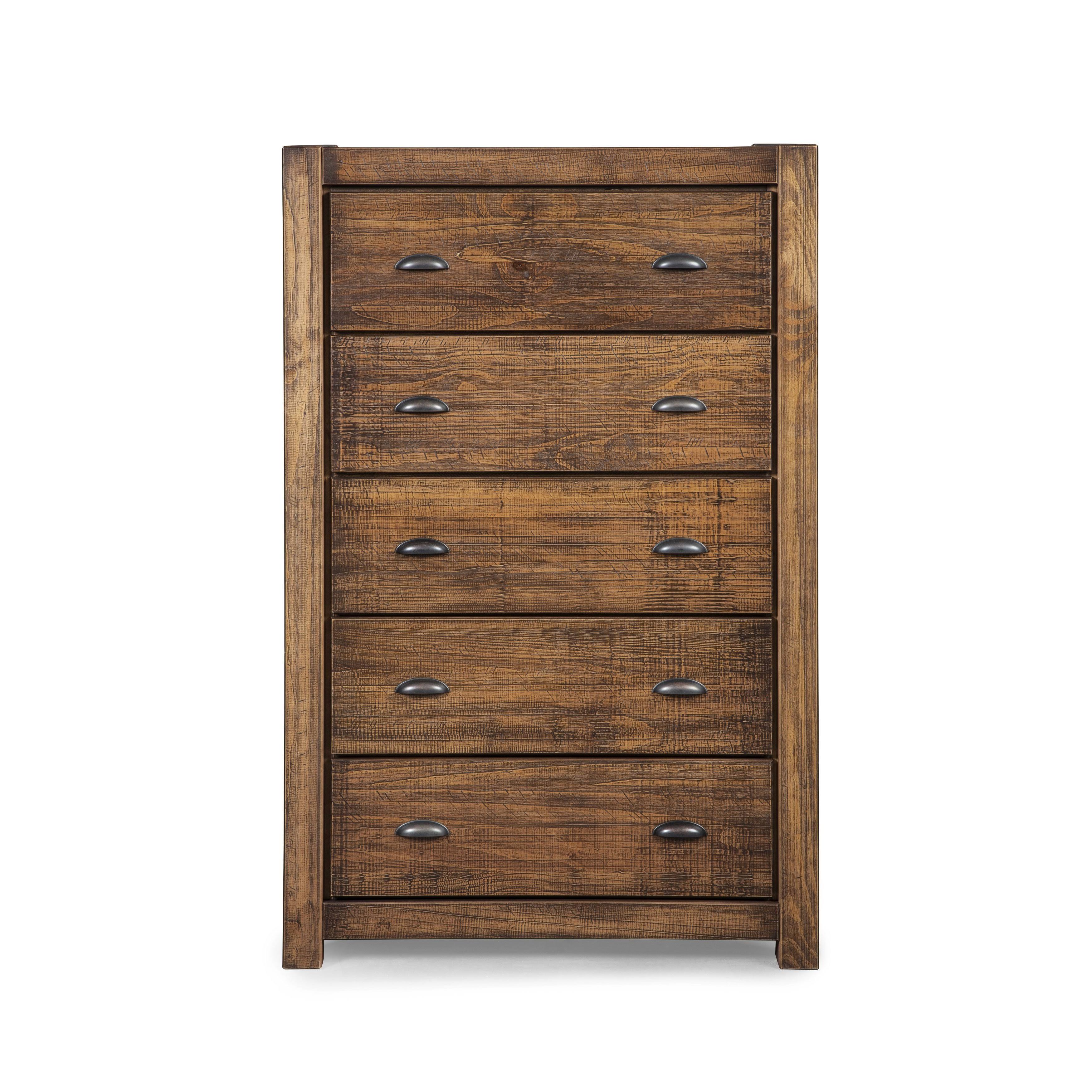 Montauk 5 Drawer Chest Color: Rustic Walnut