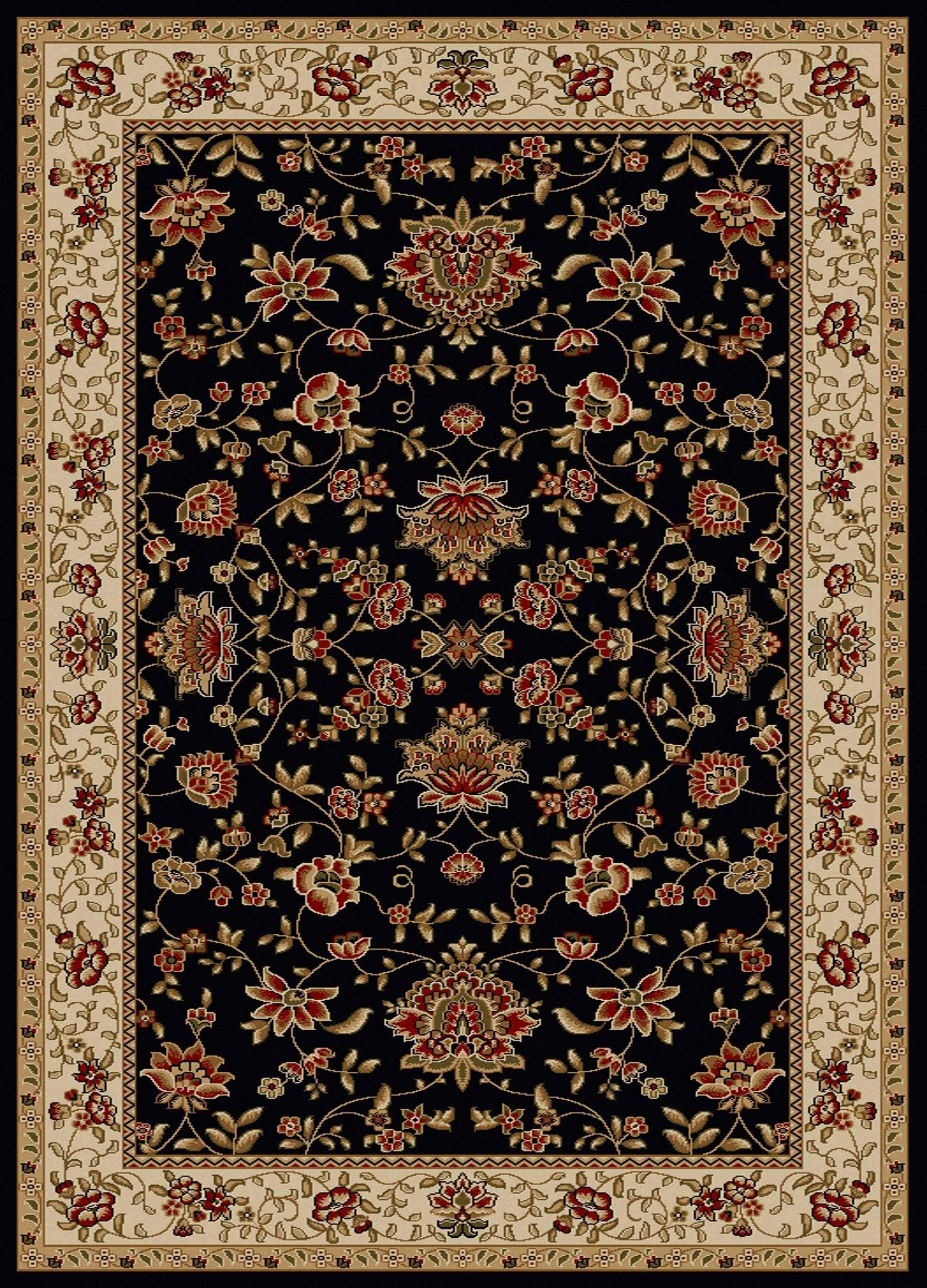 Radici Como 1597 9&10x22 x 12&10x22 Black Area Rug