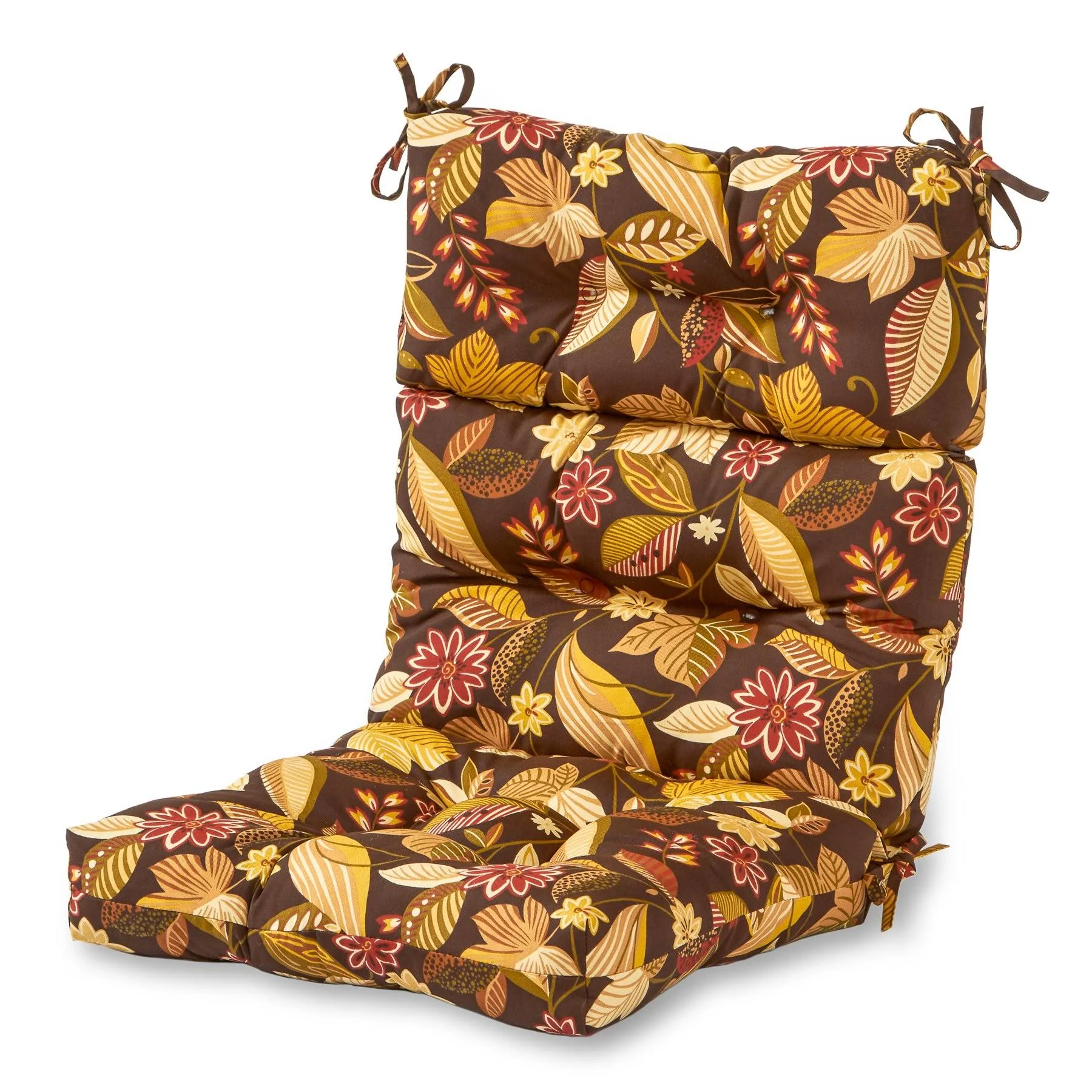 Greendale Home Fashions AZ4809-TIMBFLORAL Russet Floral 44&& x 22&& Outdoor Seat/Back Chair Cushion