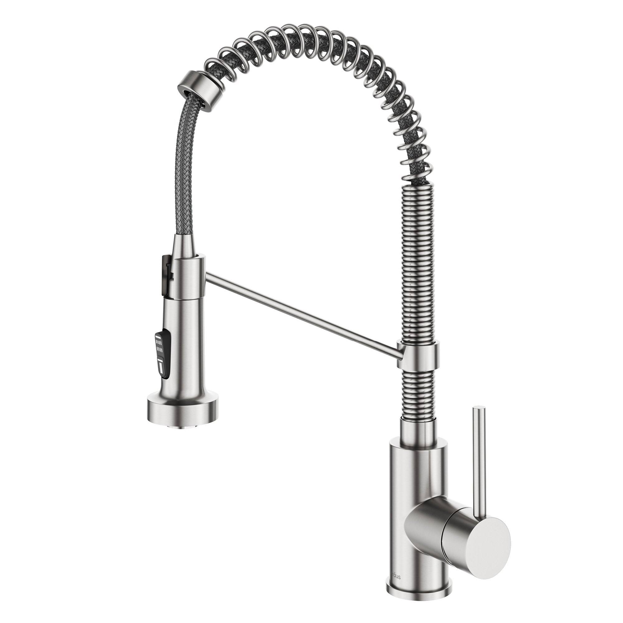 Kraus KSF-1610SFS Bolden Touchless Sensor Commercial Pull-Down Single Handle 18-inch Kitchen Faucet, Spot Free Stainless Steel