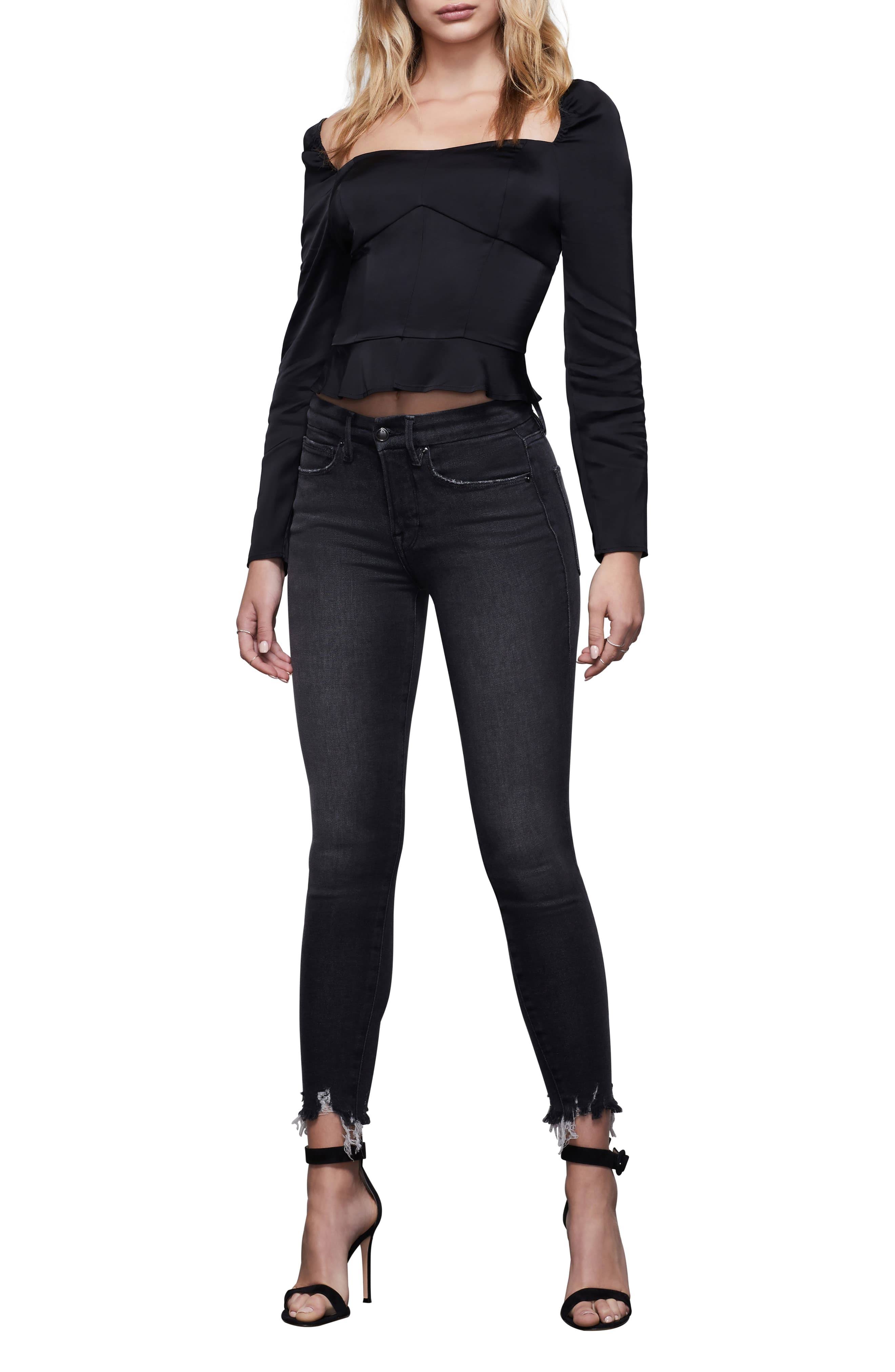 Good American Good Legs Crop Jeans Black083 2