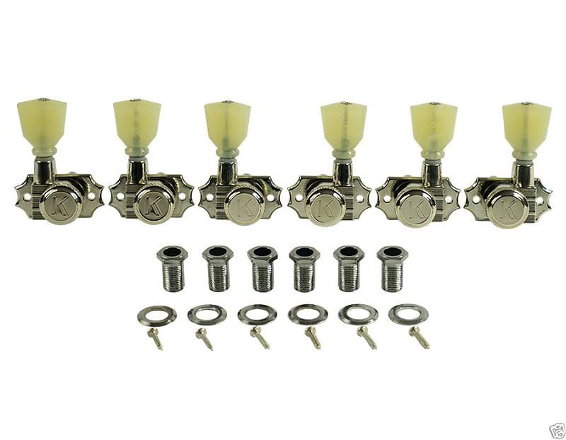 Kluson Revolution 3x3 Locking Tuners, Keystone Buttons - Nickel
