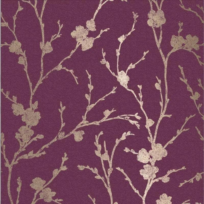 Graham u0026 Brown Meiying Mauve Wallpaper