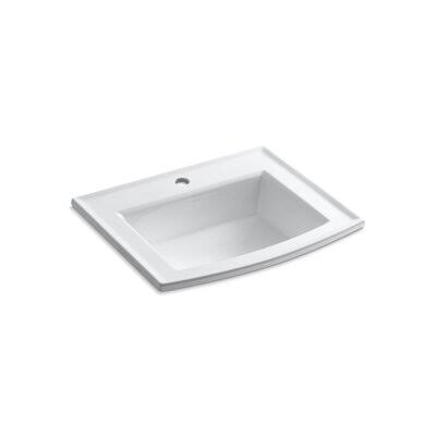 Kohler K-2356 Archer Vitreous China Rectangular Drop-in Bathroom Sink with Overflow
