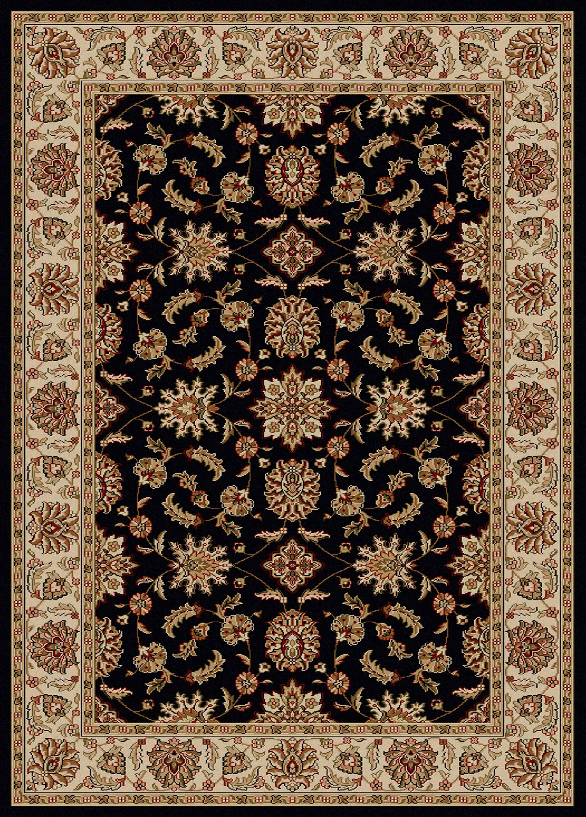 Radici Como 1592 3&3x22 x 4&11x22 Black Area Rug