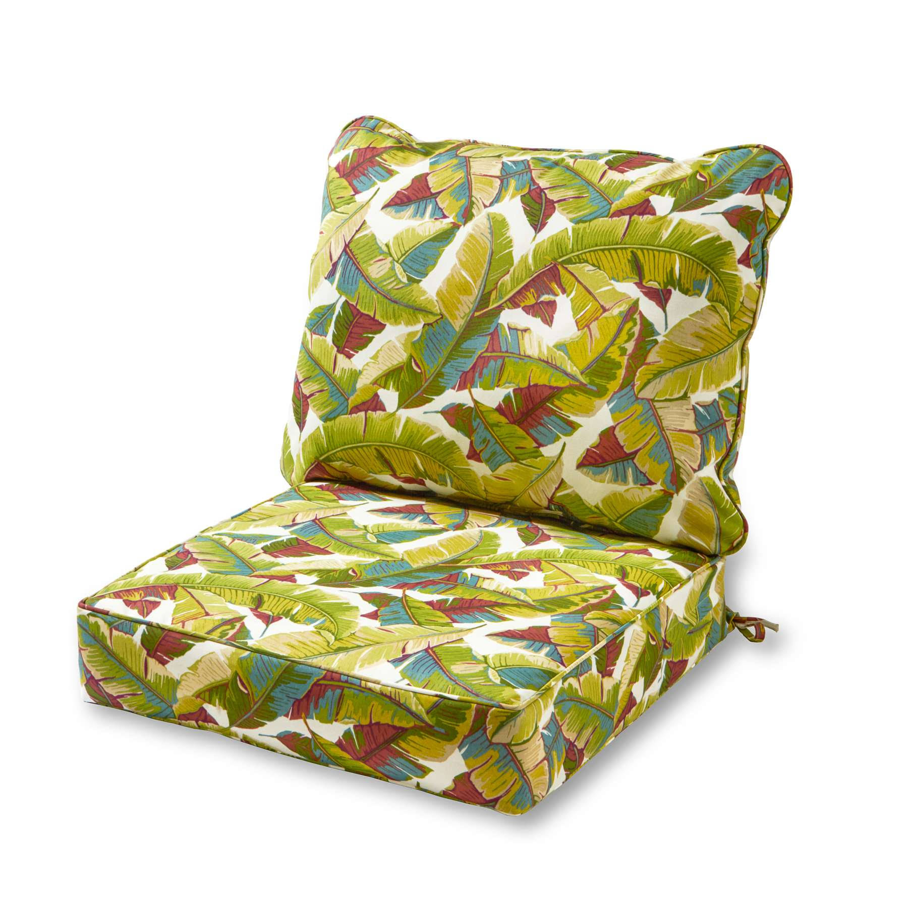 Greendale Home Fashions Deep Seat Cushion Set - Palm Multi