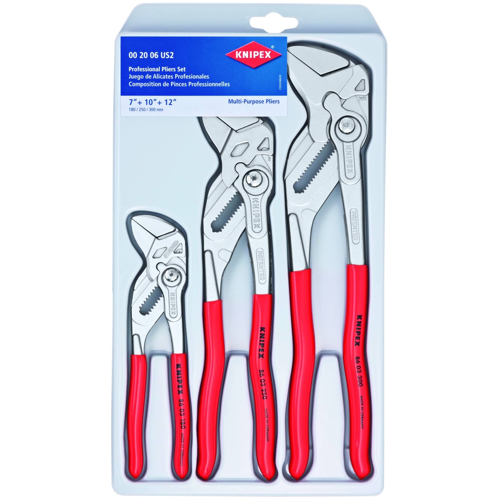 Knipex 3-Piece Pliers Wrench Set