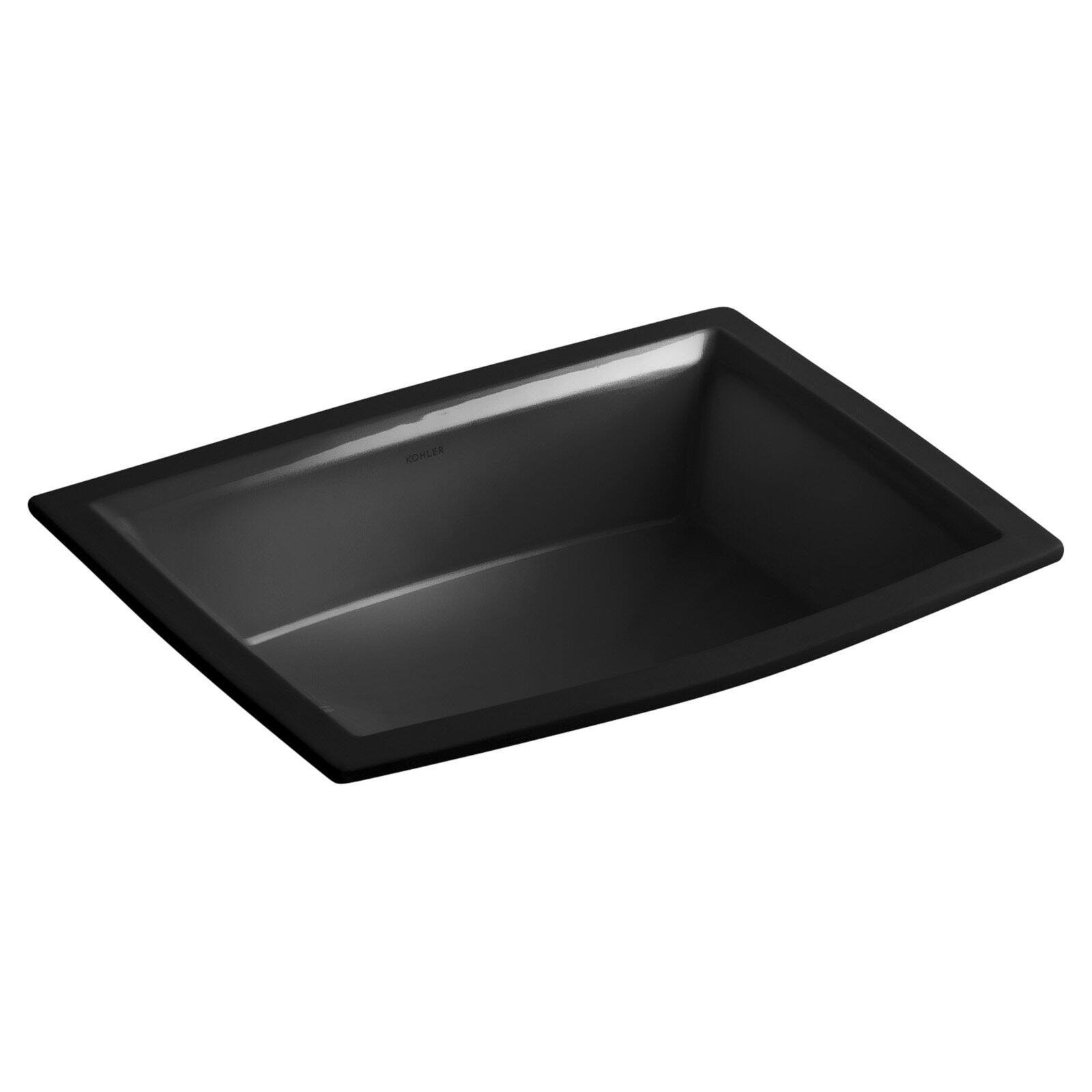Kohler K-2355-7 Archer Undermount Bathroom Sink, Black