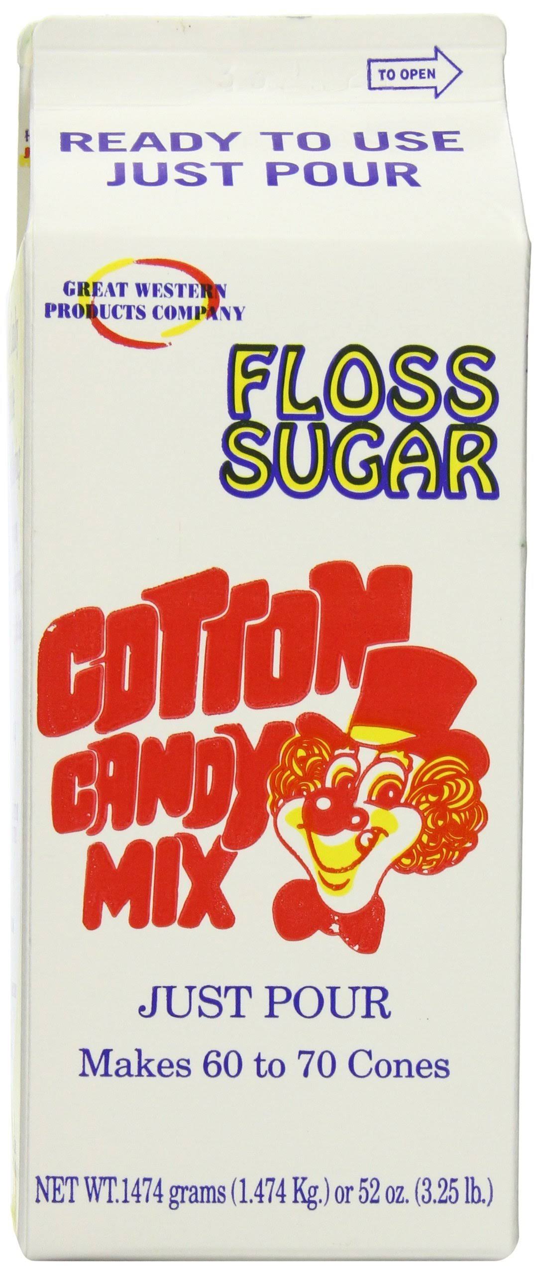 Great Western 1/2 Gallon Carton Apple Cotton Candy Floss Sugar - 6/Case