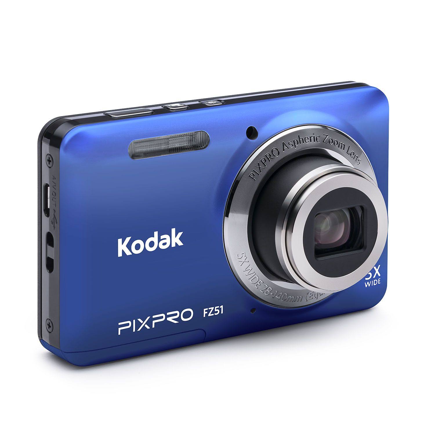 Kodak PixPro Friendly Zoom FZ51 16.15 MP Compact Digital Camera - 720p - Blue