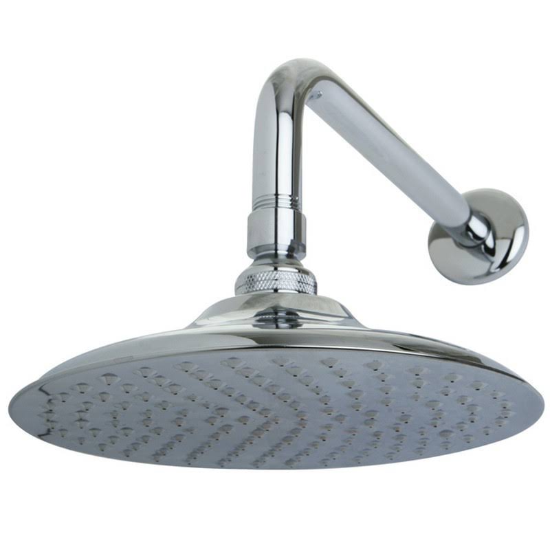 Kingston Brass K136A1CK Victorian 8x22 Brass Shower Head with 12x22 Shower Arm, Polished Chrome
