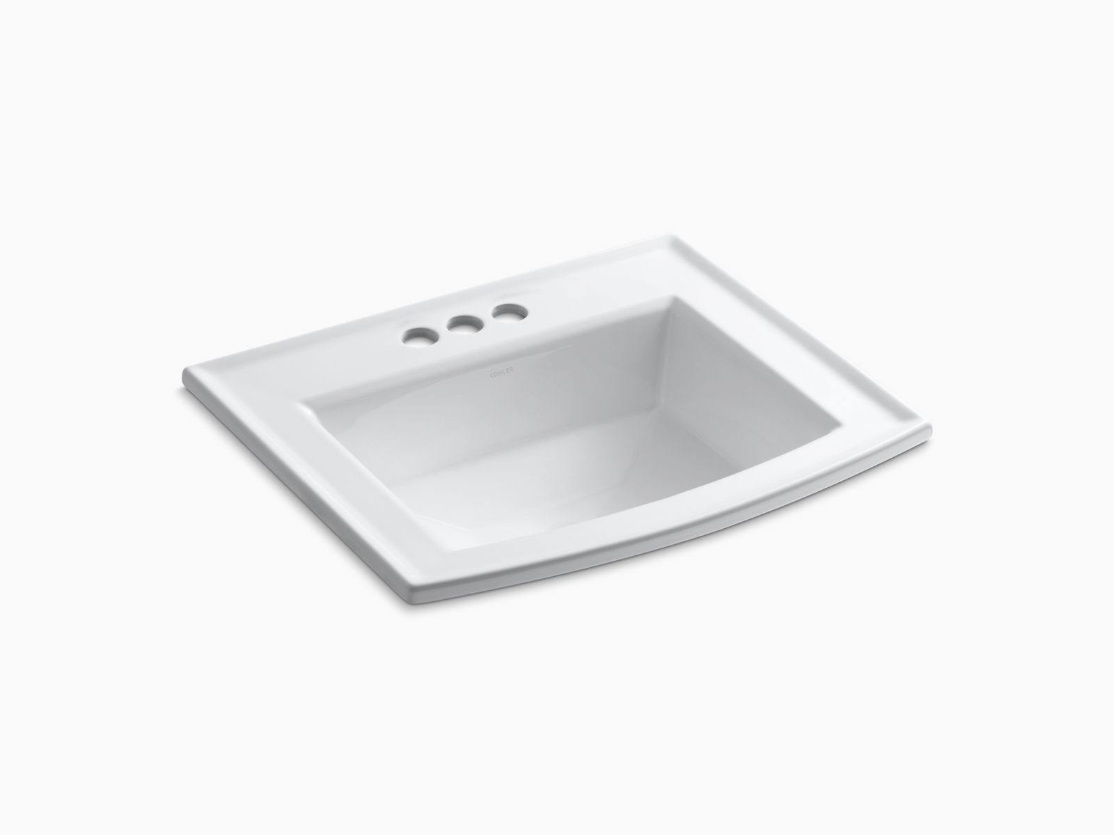Kohler Archer Self Rimming Bathroom Sink with 4 in. Centers, White