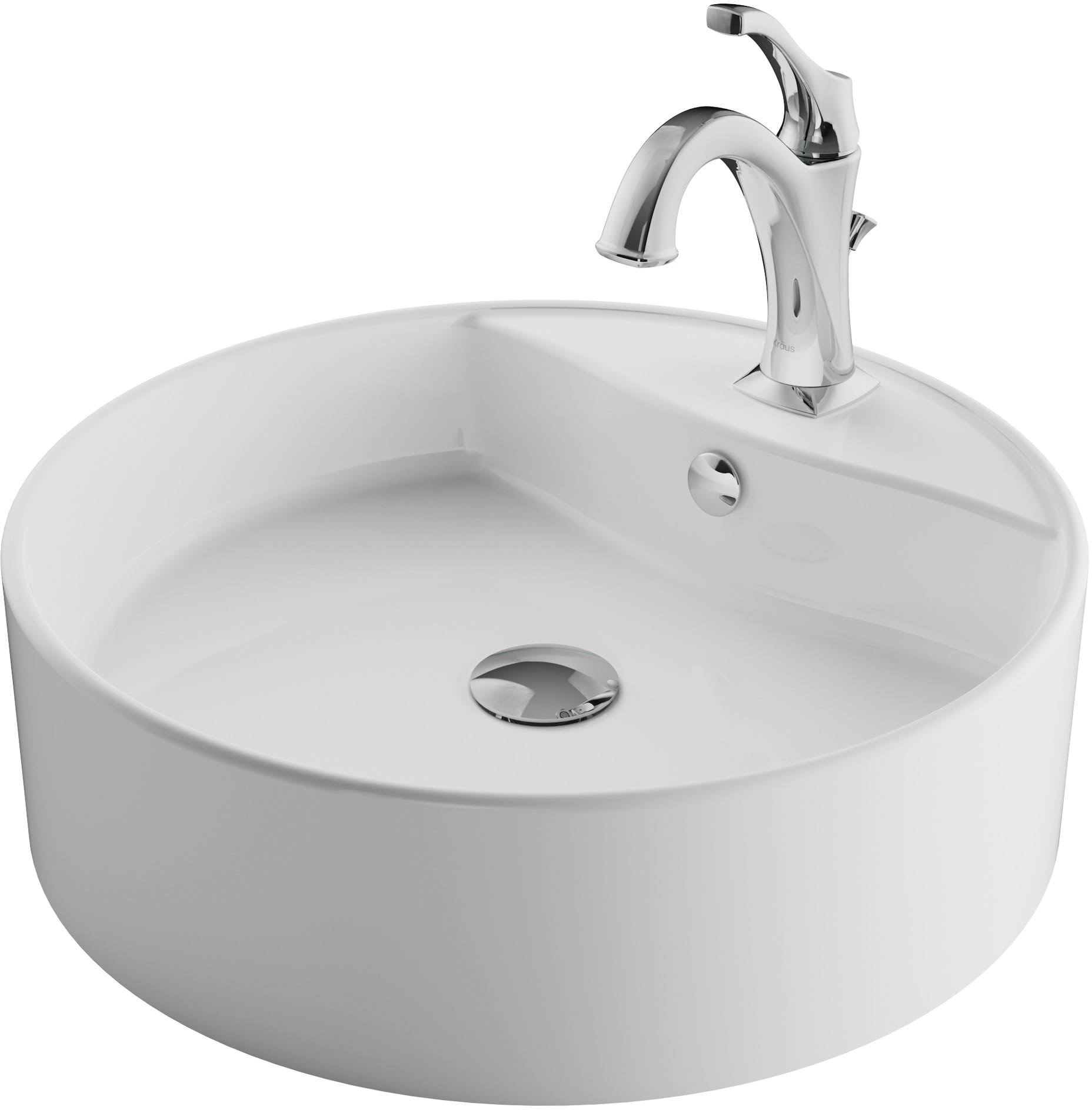 Kraus C-KCV-142-1201CH Elavo Sink Faucet Bathroom Set, Chrome- Arlo