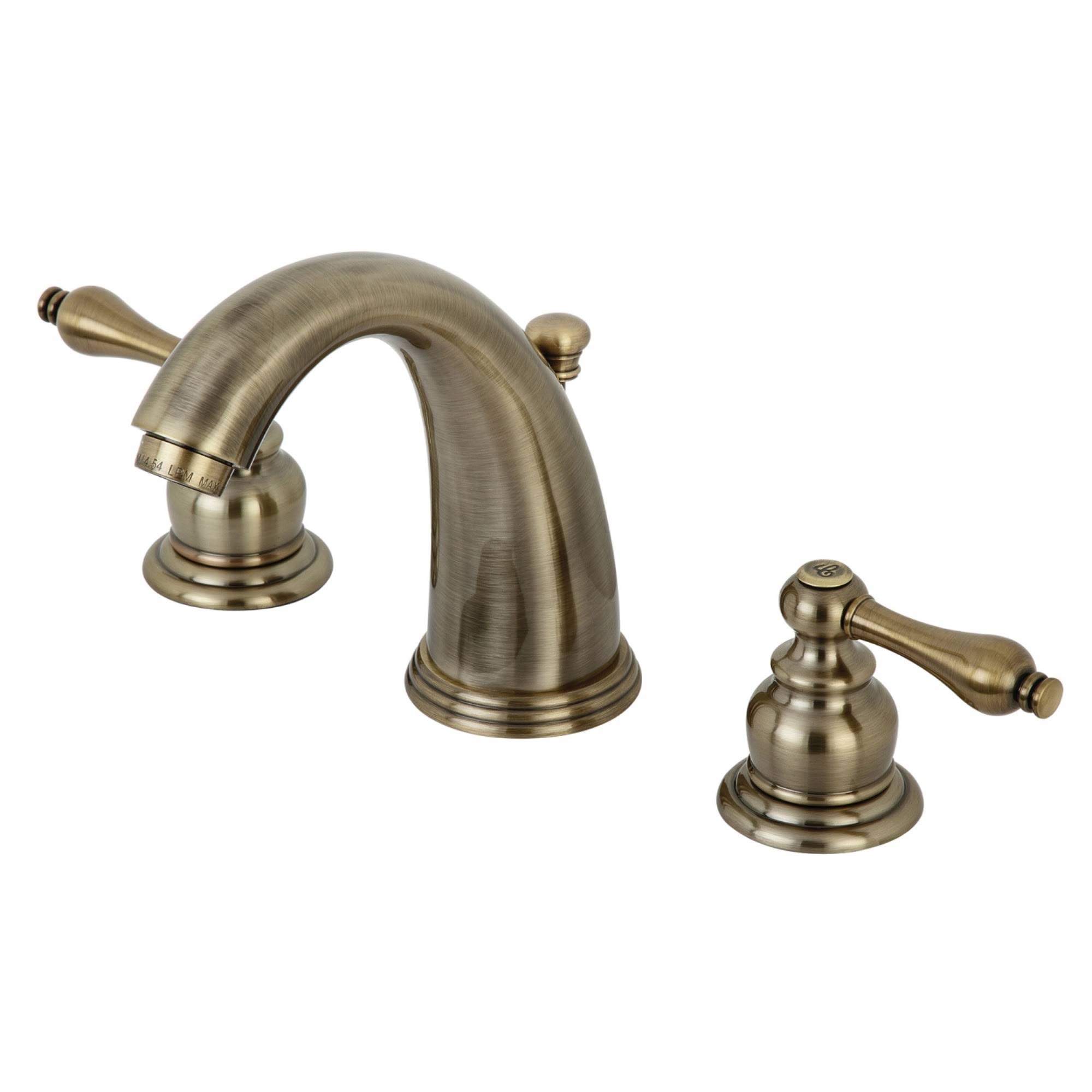 Kingston Brass KB983ALAB Victorian 2-Handle 8x22 Widespread Bathroom Faucet, Antique Brass