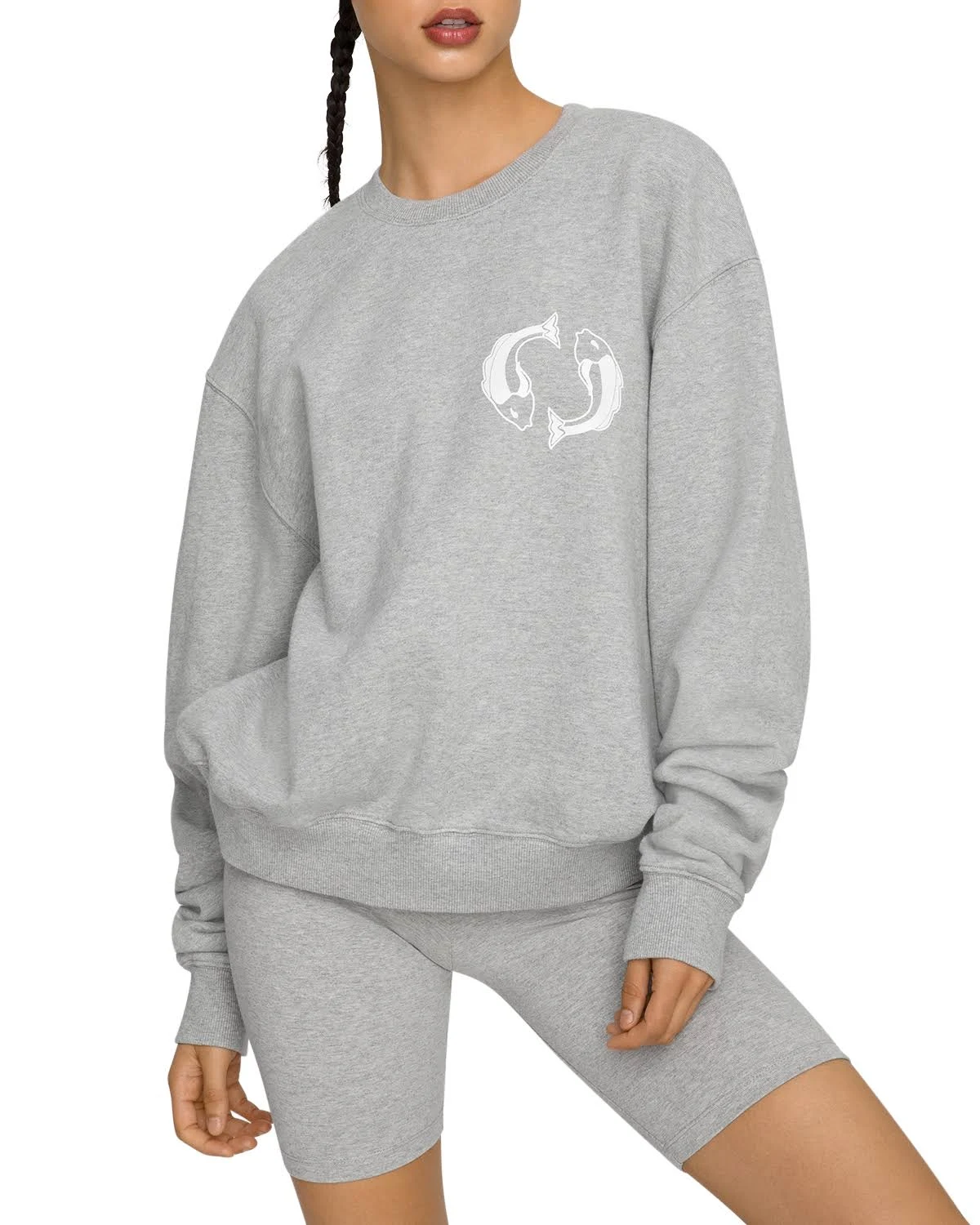 Women&s Pisces Boyfriend Sweatshirt Size 2 | Good American