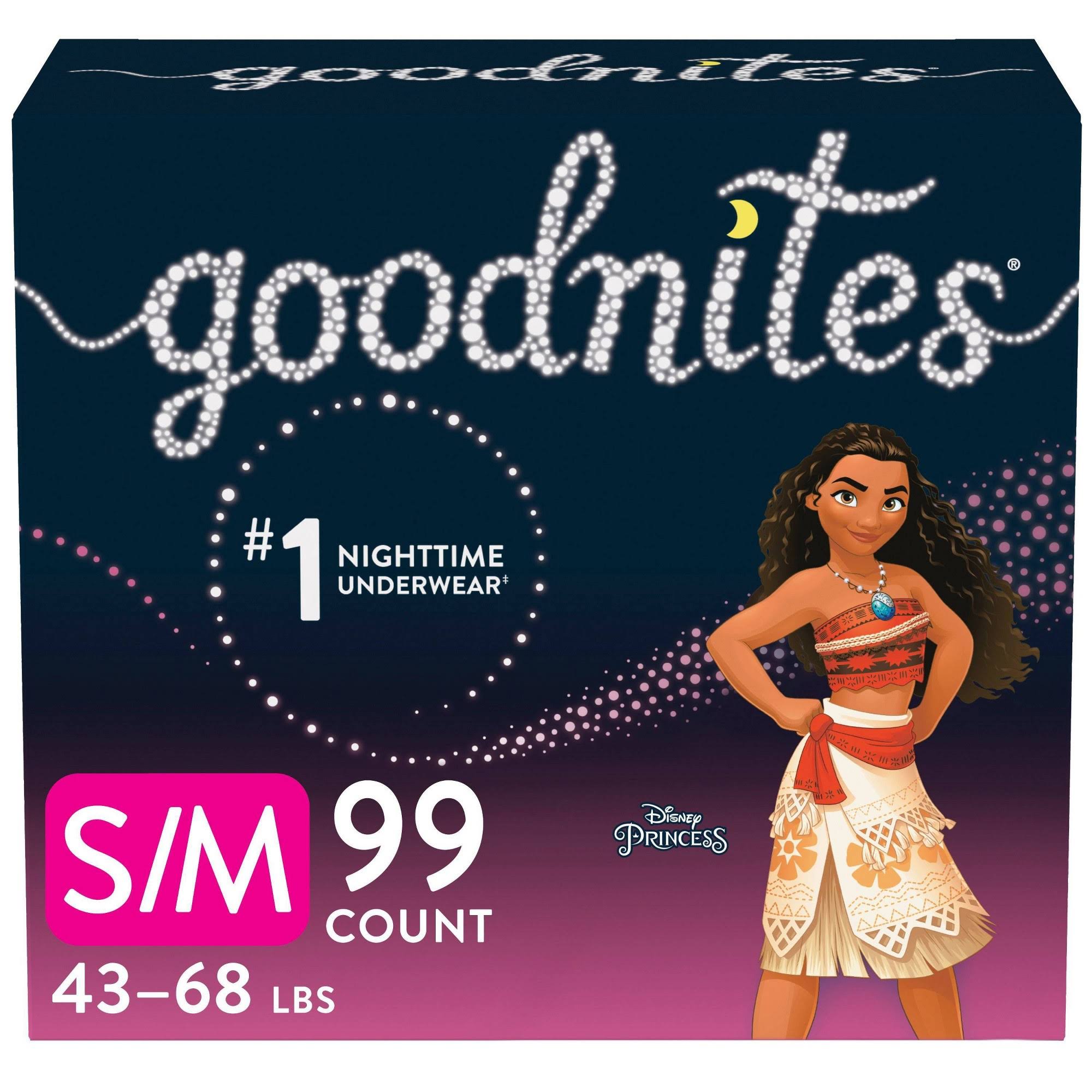 GoodNites Girls& Nighttime Bedwetting Underwear, S/M (43-68 lb.), 99 CT, Size: Small/Medium
