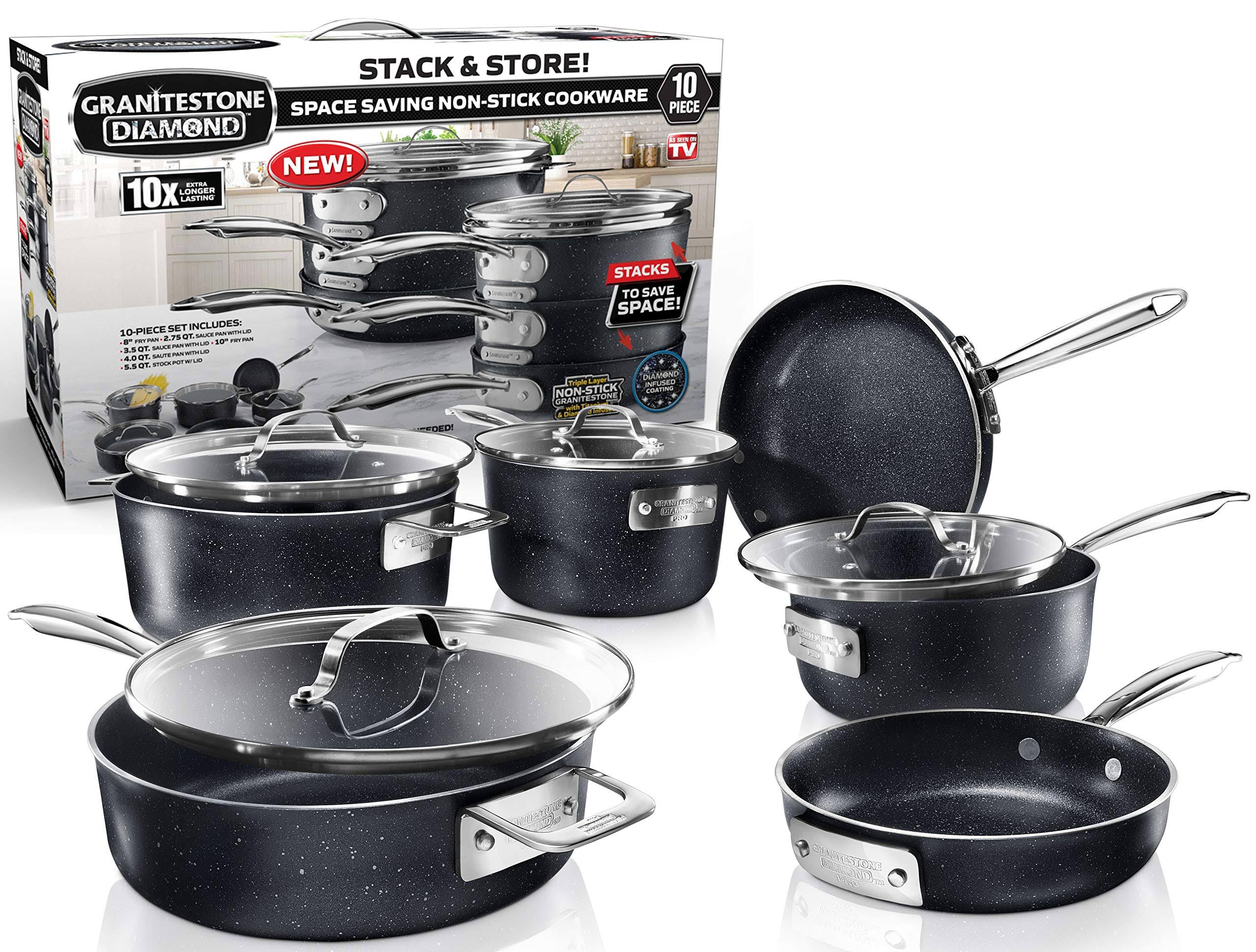 Granitestone 2660 10 pc. Stackable Cookware Set