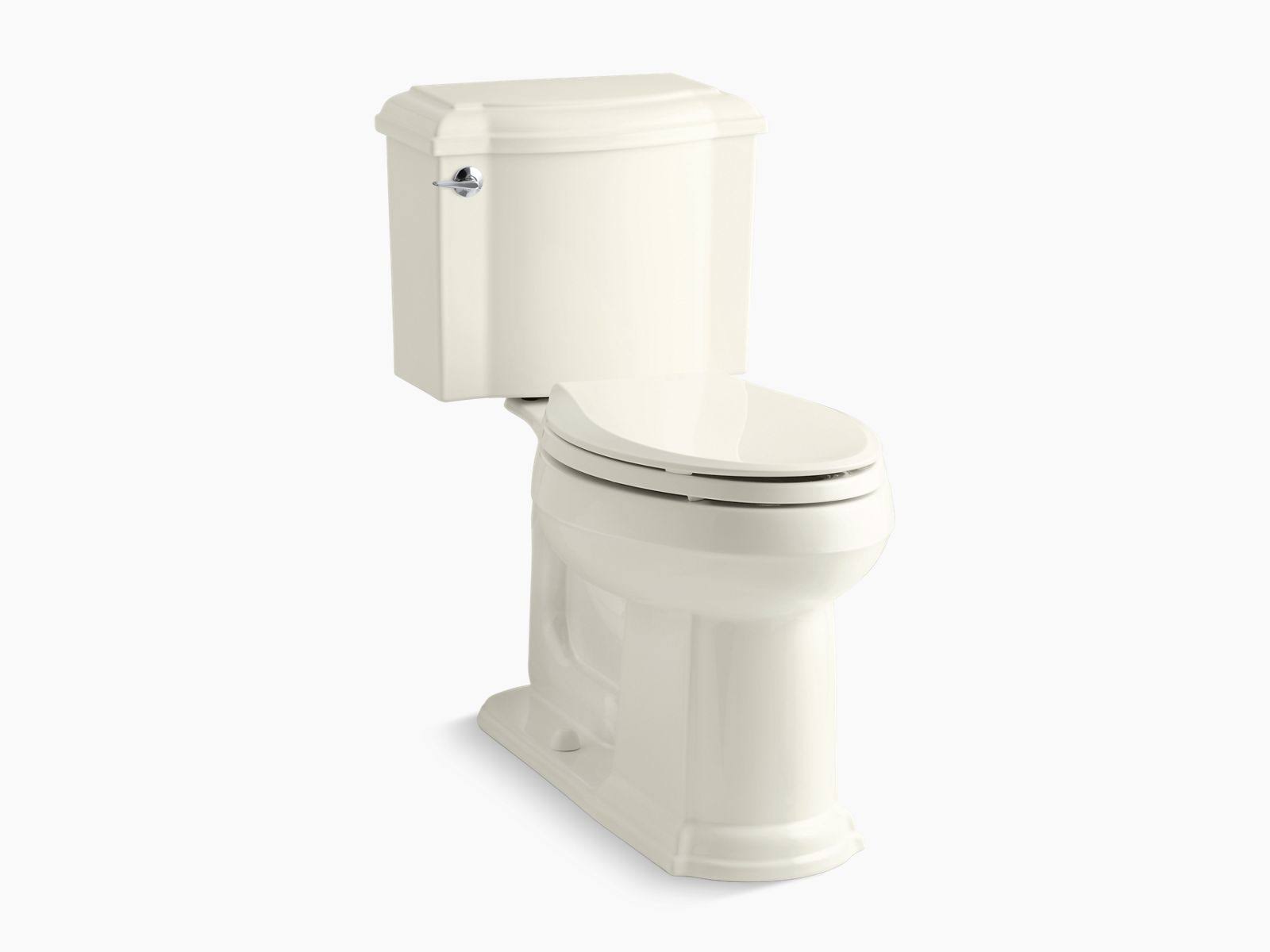 Kohler K-3837-96 Devonshire Comfort Height Two-Piece Elongated 1.28 GPF Toilet, Biscuit