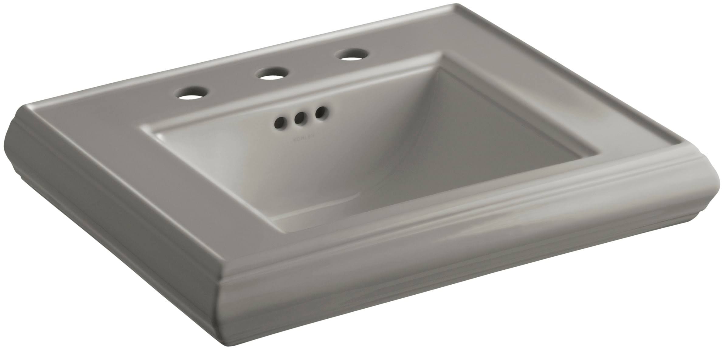 Kohler K-2239-8-K4 Memoirs Pedestal Bathroom Sink Basin with 8x22 Centers, Cashmere