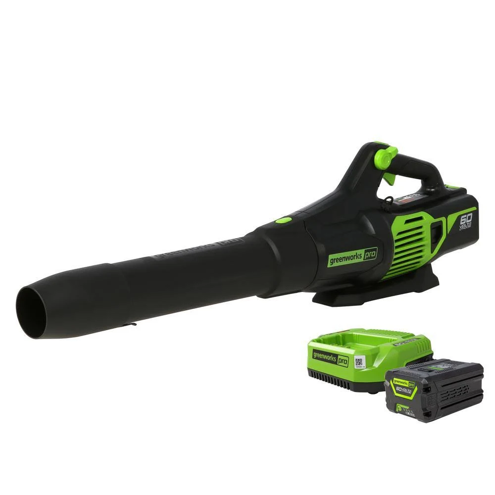 Greenworks Pro 130 MPH 610 CFM 60-Volt Battery Cordless Handheld Leaf Blower with 2.5 Ah Battery and Charger