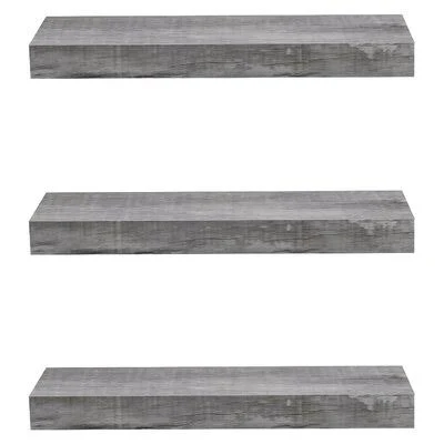 Finkle 3 Tier Floating Shelf Gracie Oaks Finish: Gray