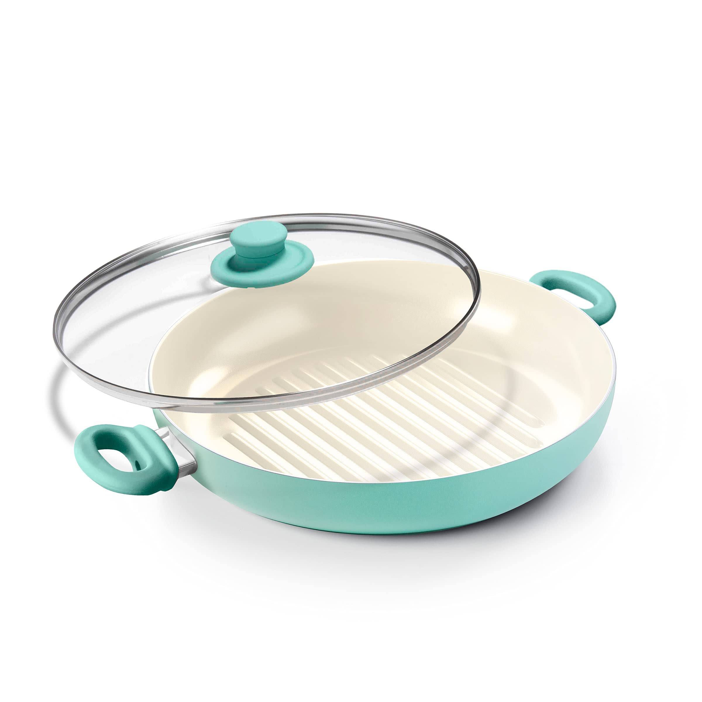 Greenlife Soft Grip Healthy Ceramic Nonstick, Grill Pan, 11