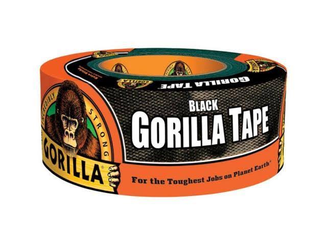 Gorilla 60124 Duct Tape, Black, 1.88x22