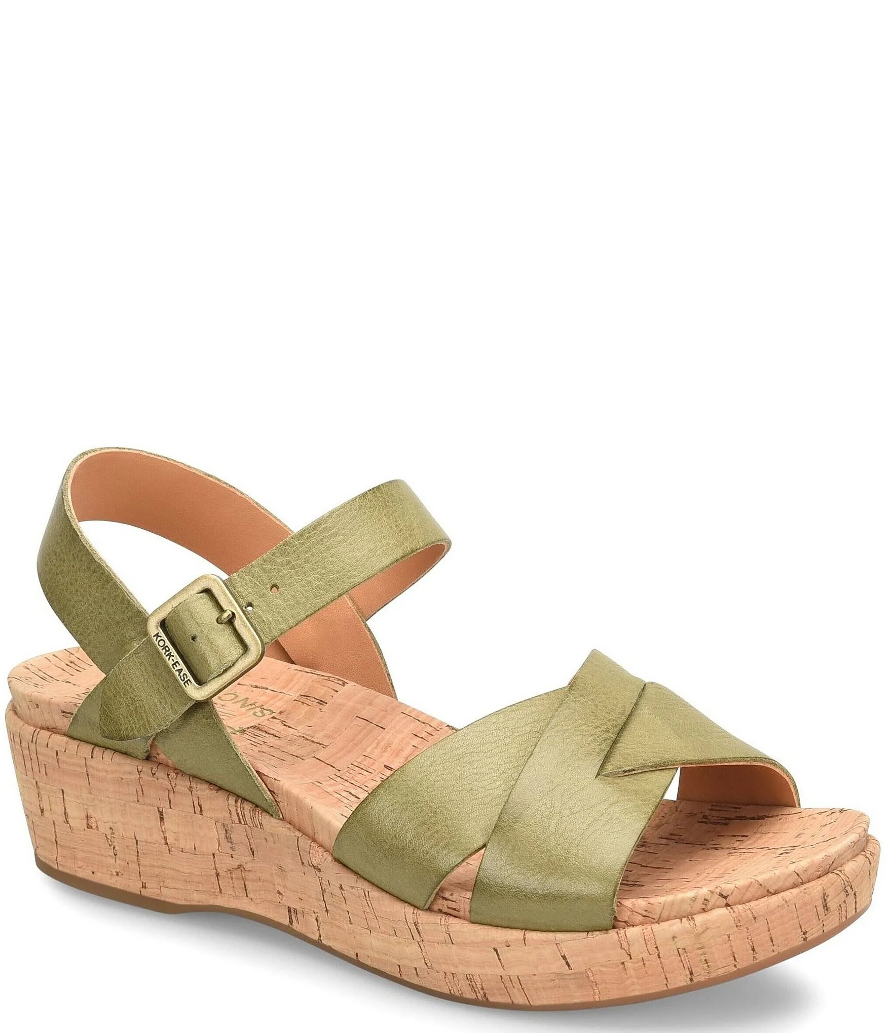 Kork-Ease Myrna 2.0 Leather Cork Platform Wedge Sandals - 10M