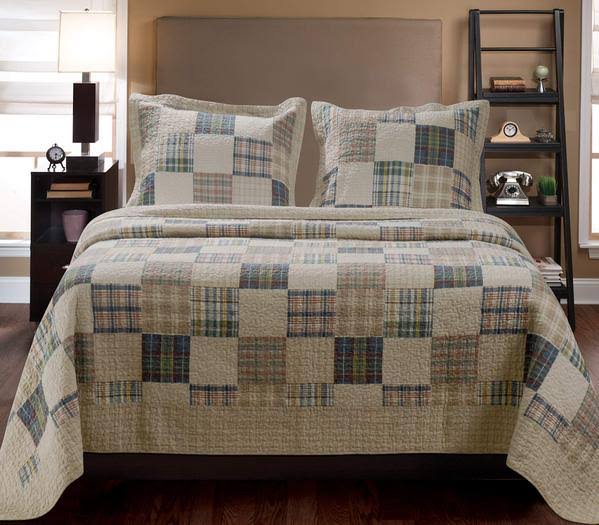 Greenland Home 3-Piece Oxford Quilt Set King Multicolor