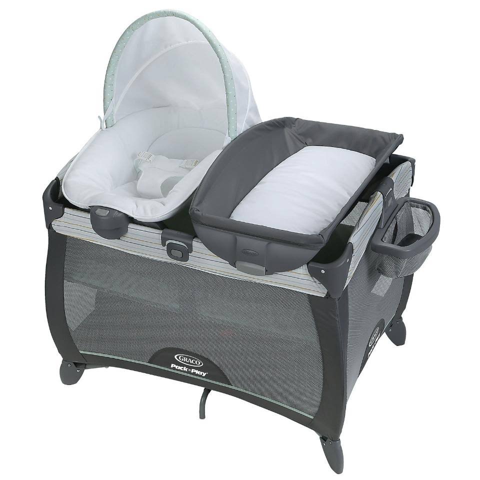 Graco Pack &n Play Playard Quick Connect Portable Napper with Bassinet Asher