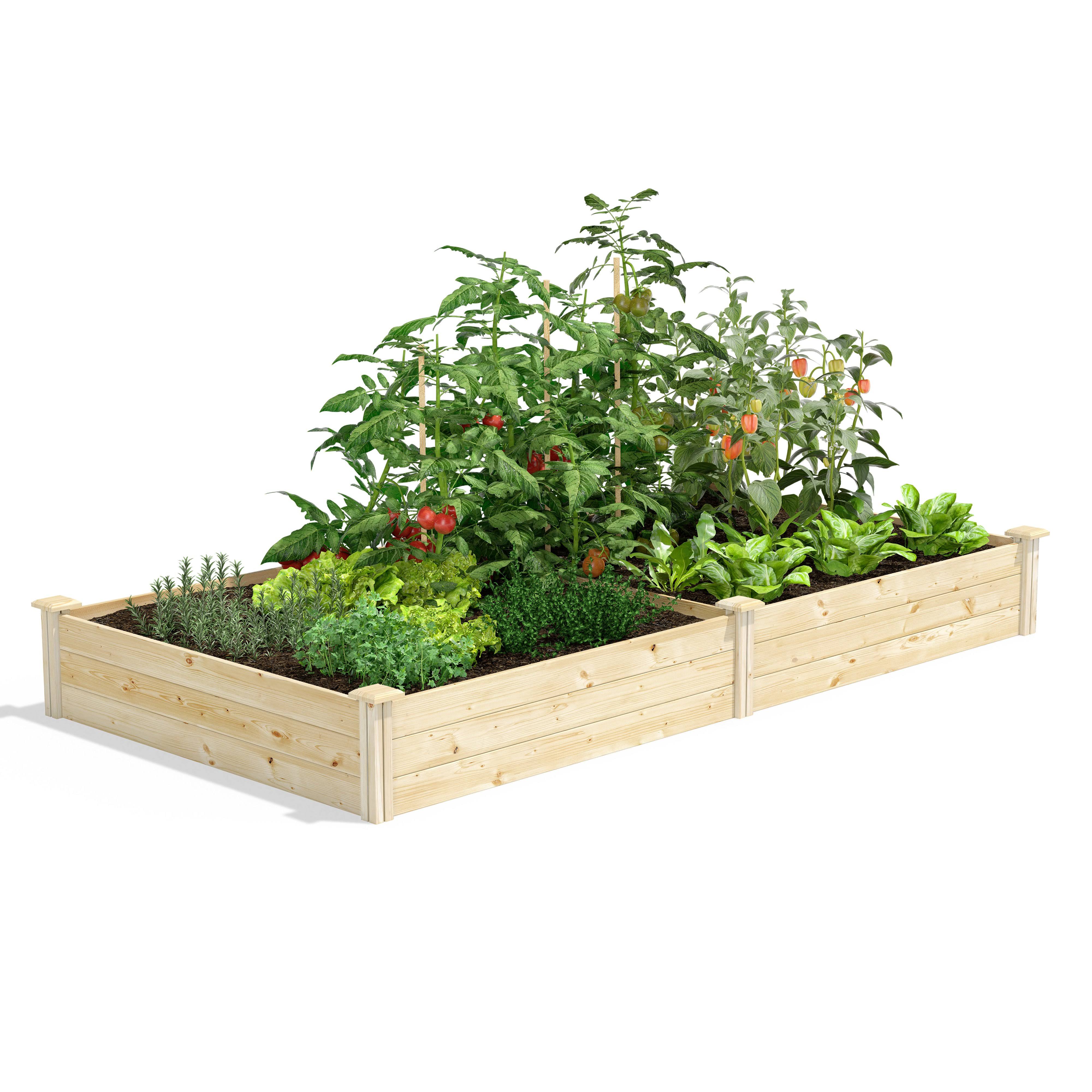 Greenes Fence Original Pine Raised Garden Bed, 4& x 8& x 10.5x22
