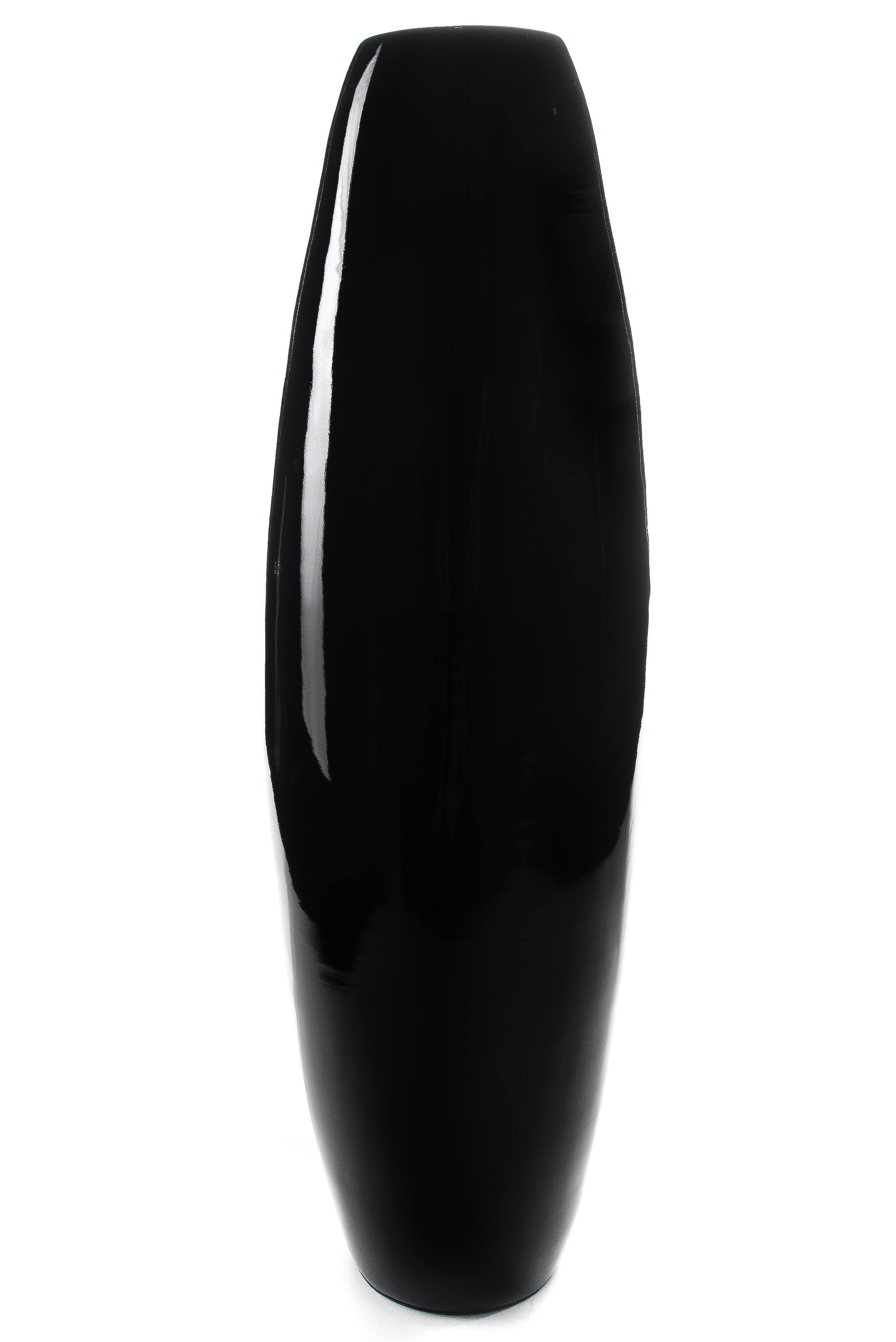 Cylinder Bamboo Floor Vase | 36 inch | Lacquer Black