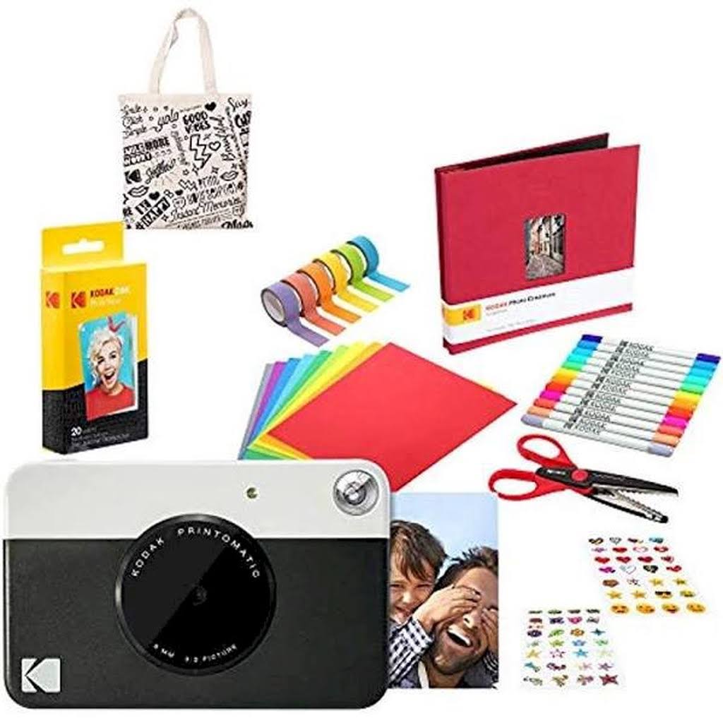 Kodak Printomatic Instant Print Camera (Black) Scrapbook Bundle