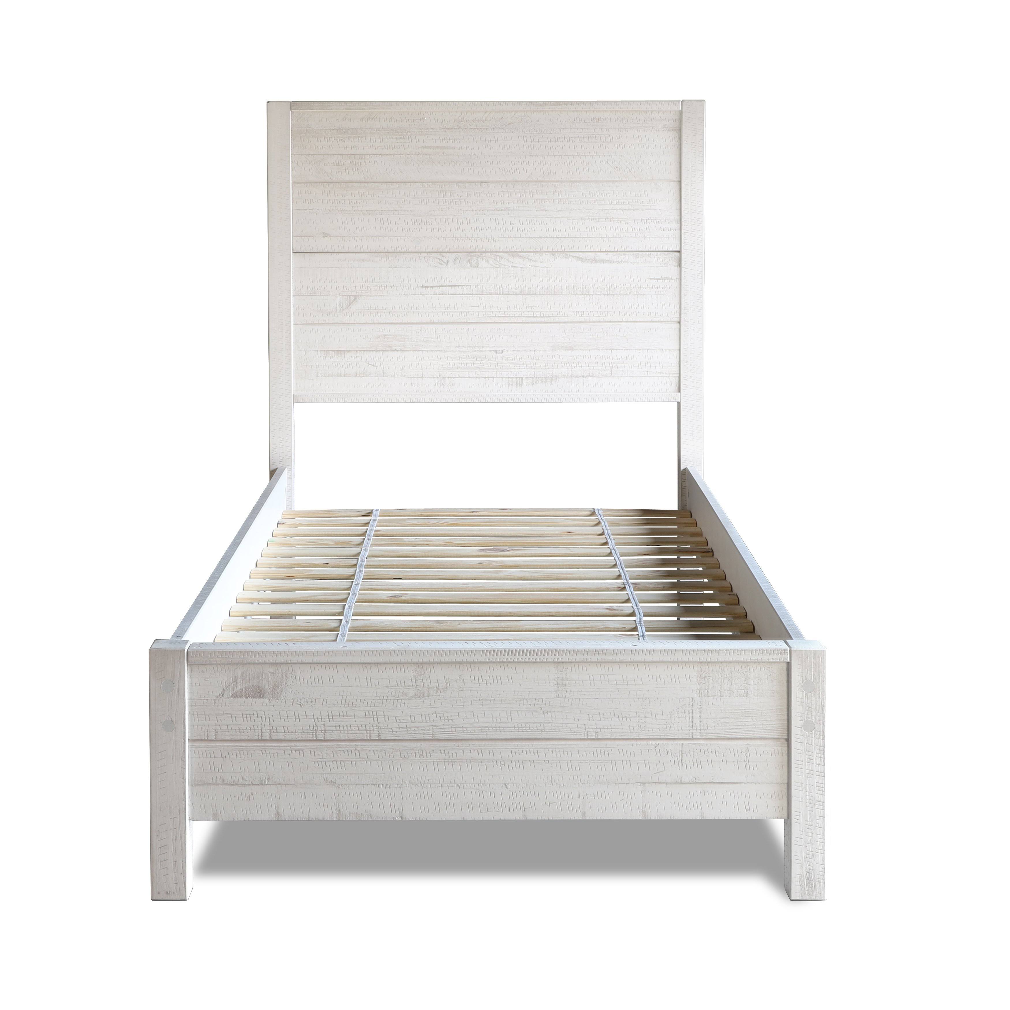 Montauk Solid Wood Bed Size: Twin, Color: Rustic Off-White