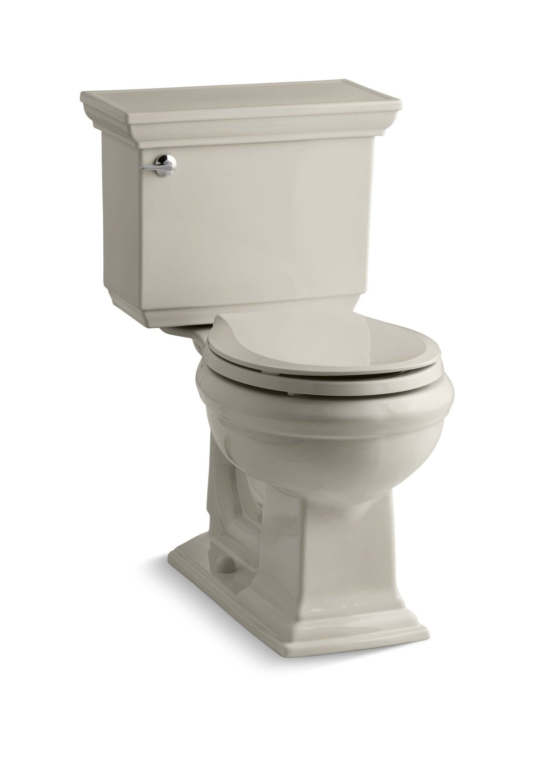 Kohler K-3933 Memoirs Stately 1.28 GPF Two-Piece Round Comfort Height Toilet Wit Sandbar