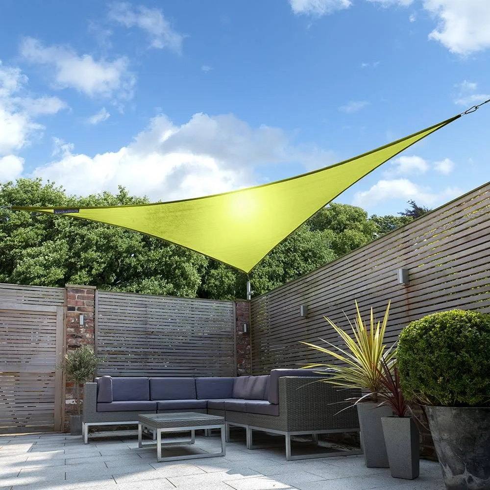 Kookaburra 11ft 10x22 Lime Green Waterproof Woven Triangle Sail Shade