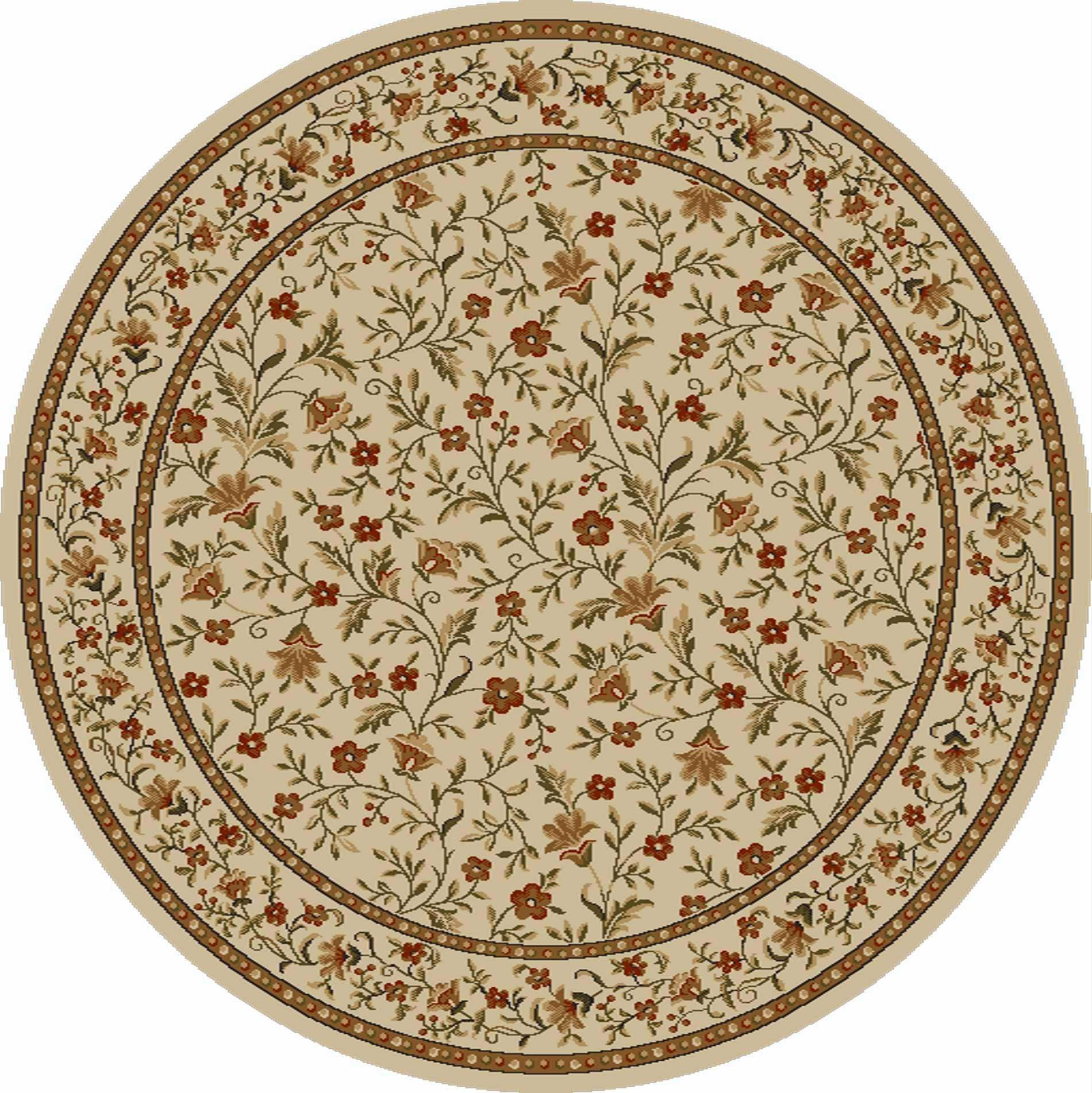 Radici USA Como 1593 Ivory 8& Round Area Rug
