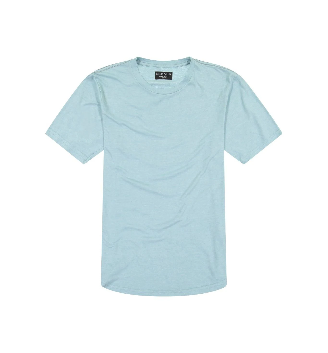 Goodlife Men&s Tri-Blend Scallop Crewneck T-Shirt | Cameo Blue