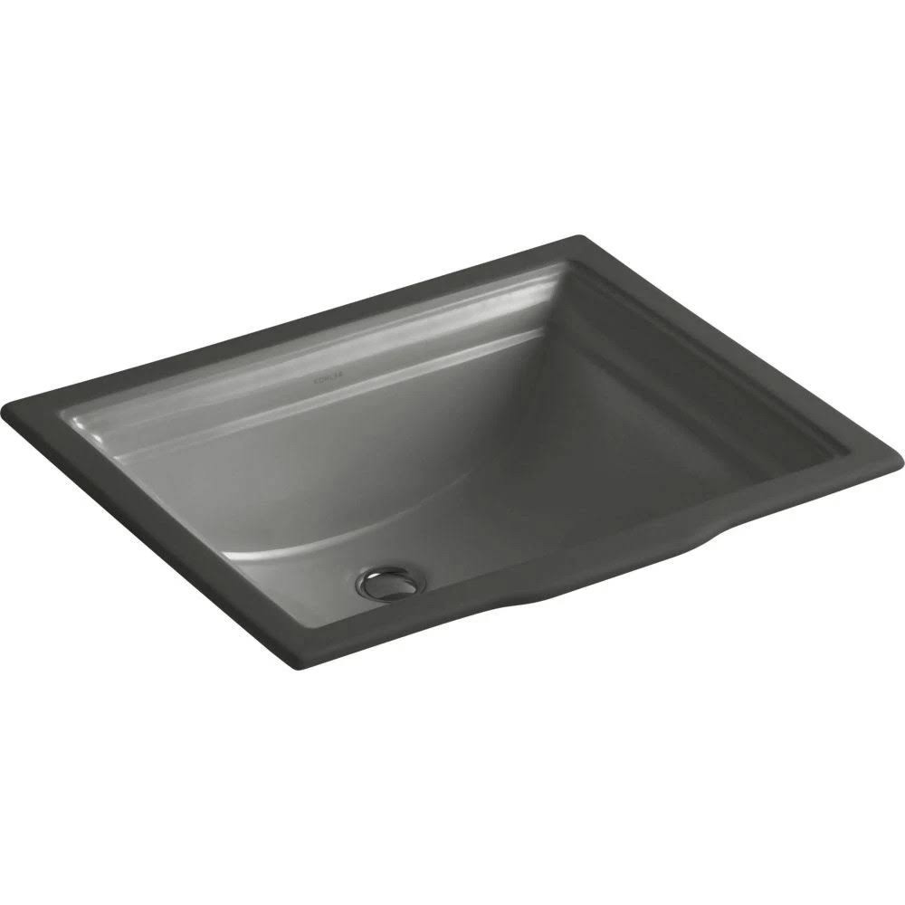 KOHLER K-2339-58 Memoirs Undermount Bathroom Sink, Thunder Grey